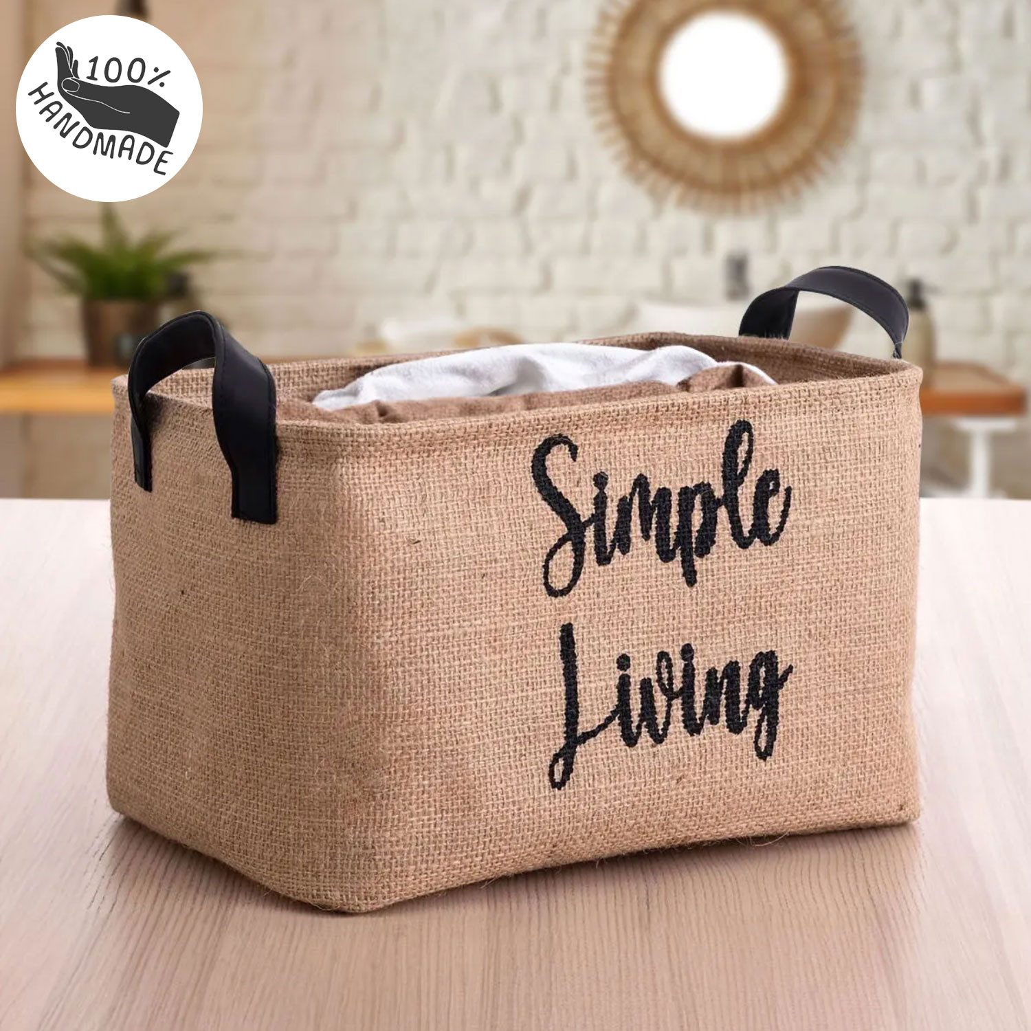 Jungengel Wäschekorb Simple Living Jute 25L günstig online kaufen
