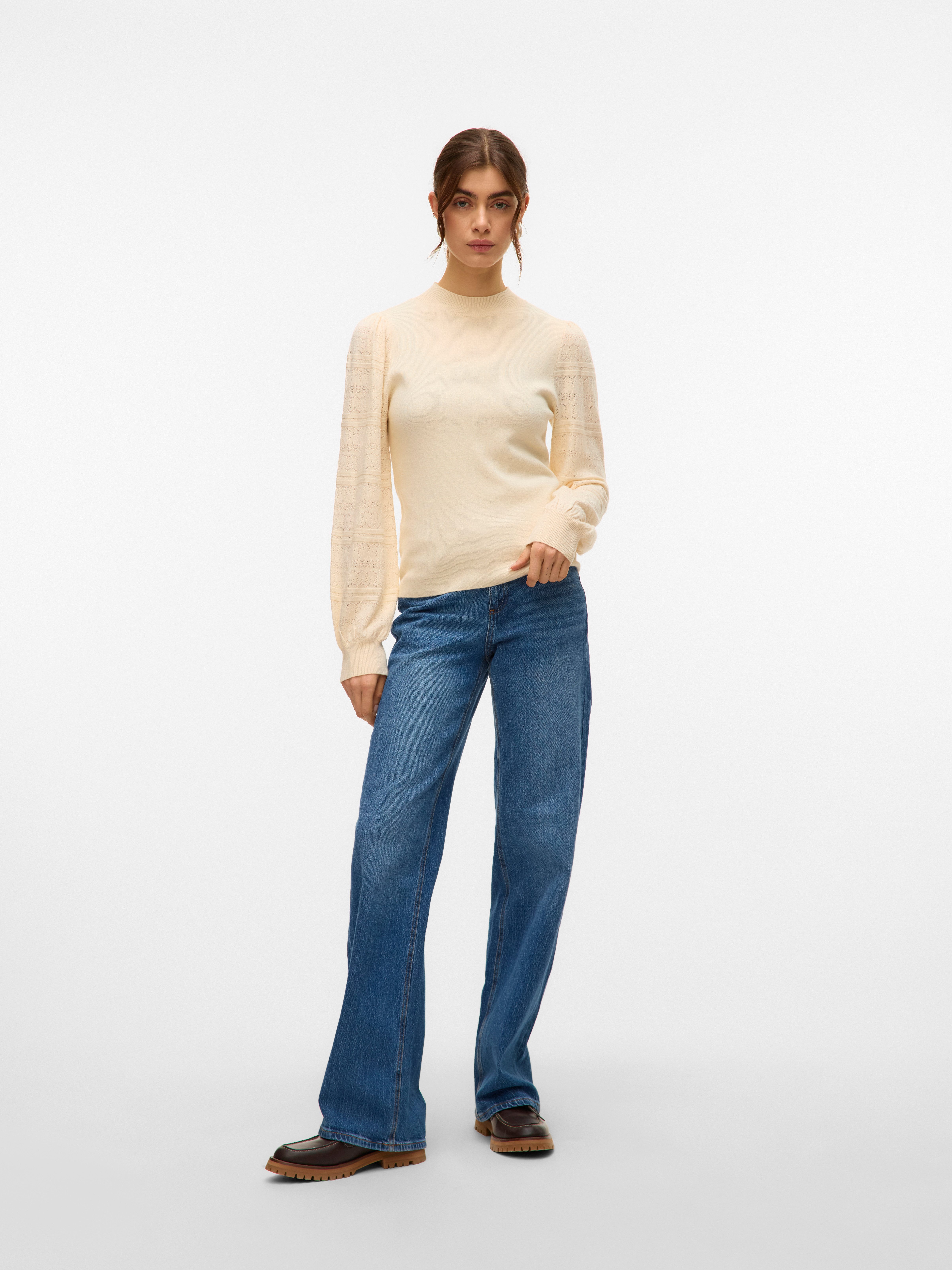 Vero Moda Strickpullover VMNEWLIMONE LS HIGHNECK PULLOVER BOO