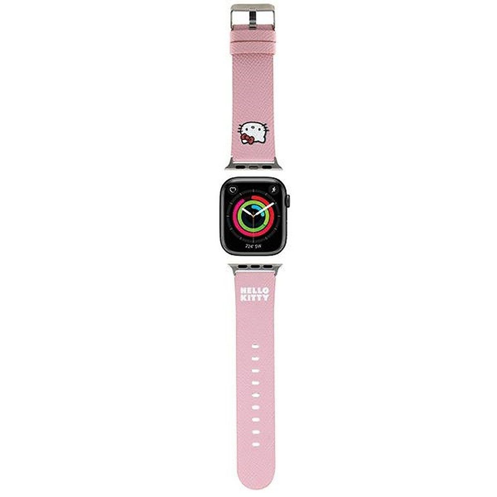 Hello Kitty Smartwatch-Armband Wechselarmband Uhrenarmband Ersatzarmband, Kitty-Motiv, Kunstleder, Edelstahlschnalle