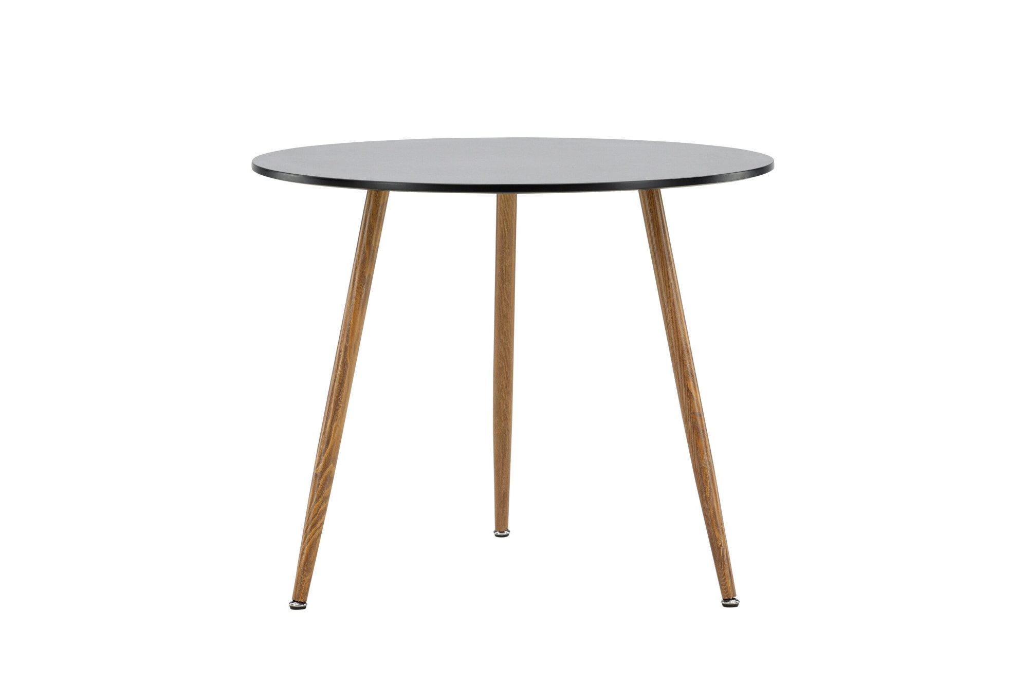 Venture Home Esstisch Polar, runder Esstisch in Eichenholz-Optik, modern, Ø 90 cm, Esszimmertisch, MDF, Stahlbeine, rund, stilvoll, vielseitig