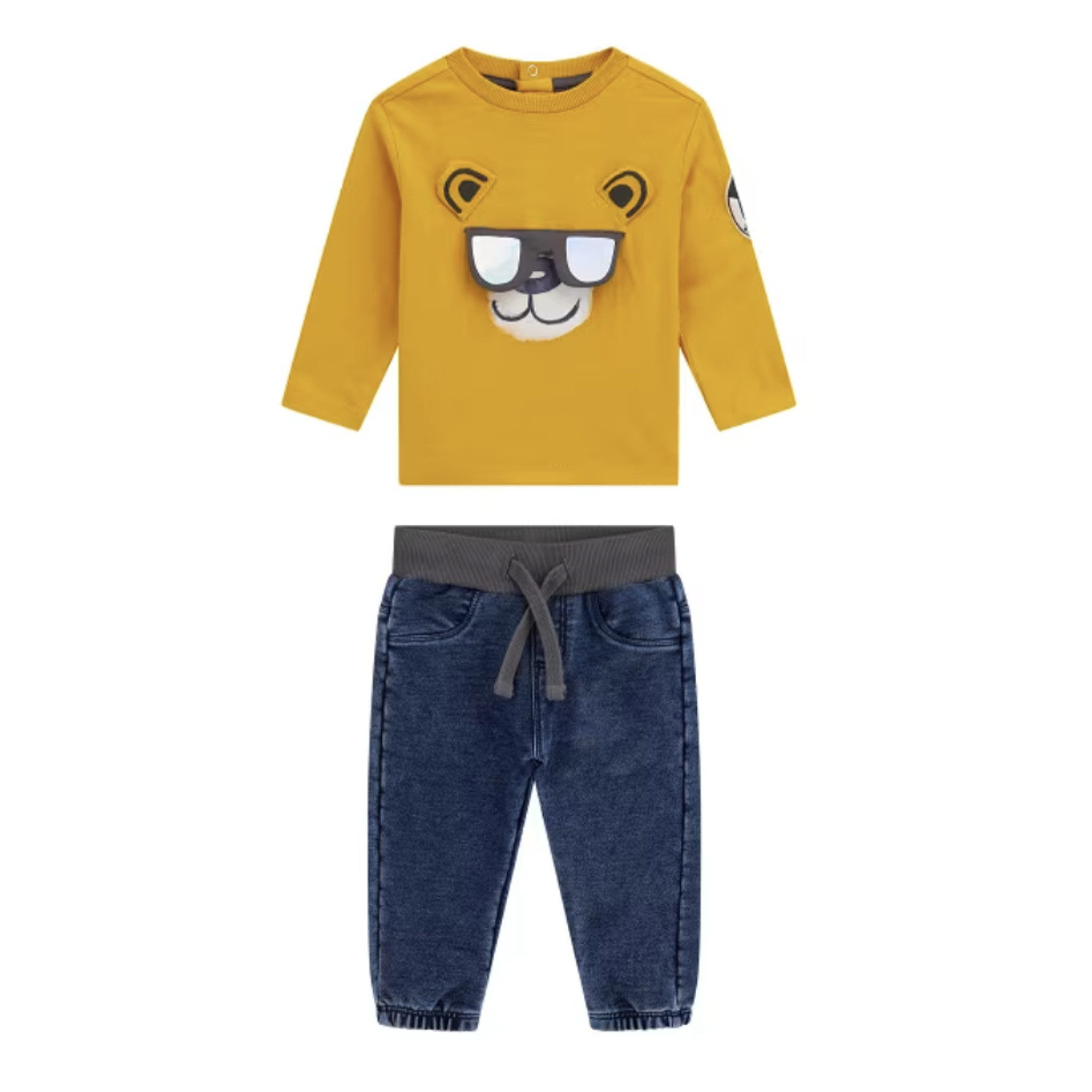 Guess Kids Langarmshirt & Hose Bär mit Brille