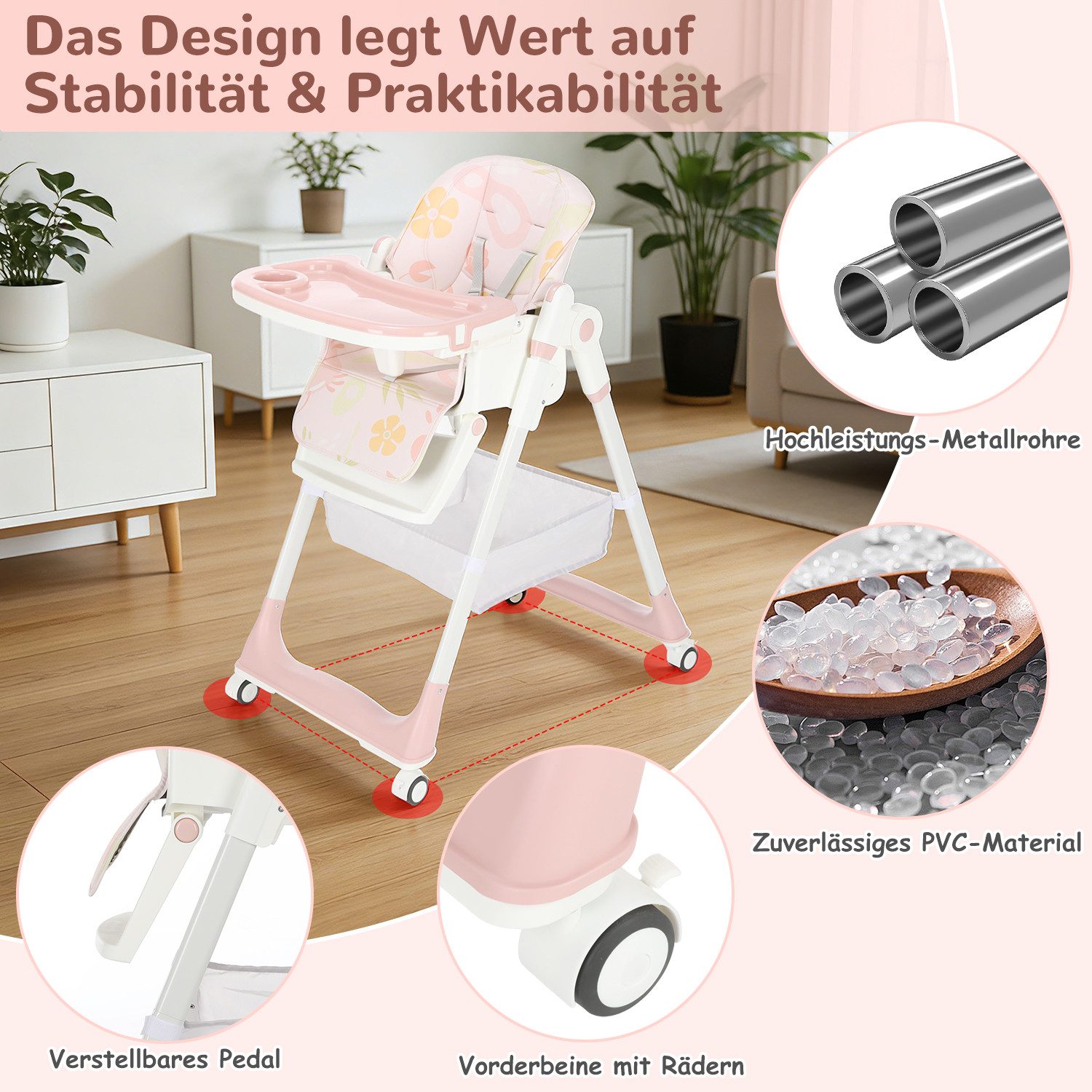 oyajia Kinderklappstuhl Kinderhochstuhl & Babyliege, extra breite Rückenleh günstig online kaufen