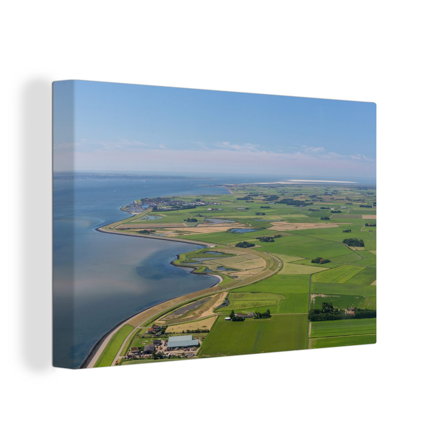 OneMillionCanvasses® Leinwandbild Texel - Meer - Gras, (1 St), Wandbild Leinwandbilder, Aufhängefertig, Wanddeko, 30x20 cm