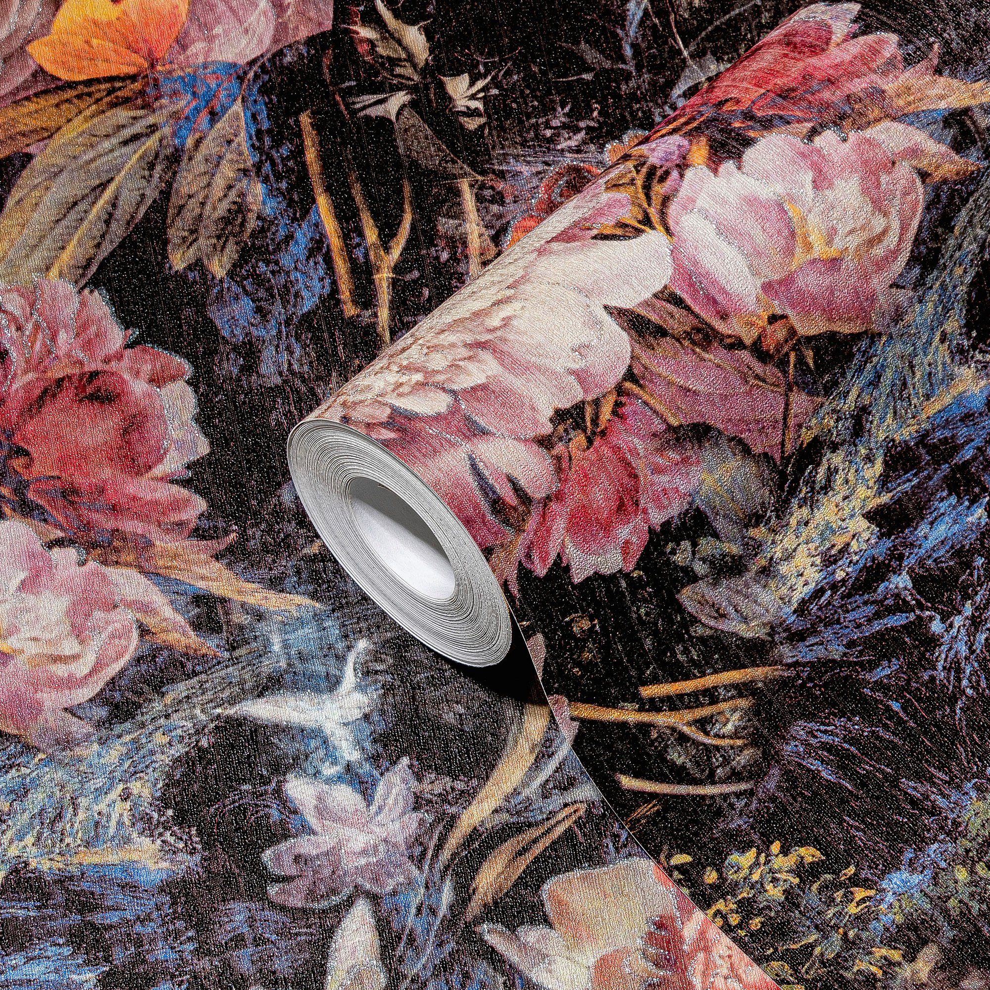 A.S. Création Vliestapete THE BOS Blumentapete Floral, leicht strukturiert, leicht glänzend, abstrakt, gemustert, (1 St), Blumenwand Tapeten Wohnzimmer Schlafzi – Bild 2 von 5