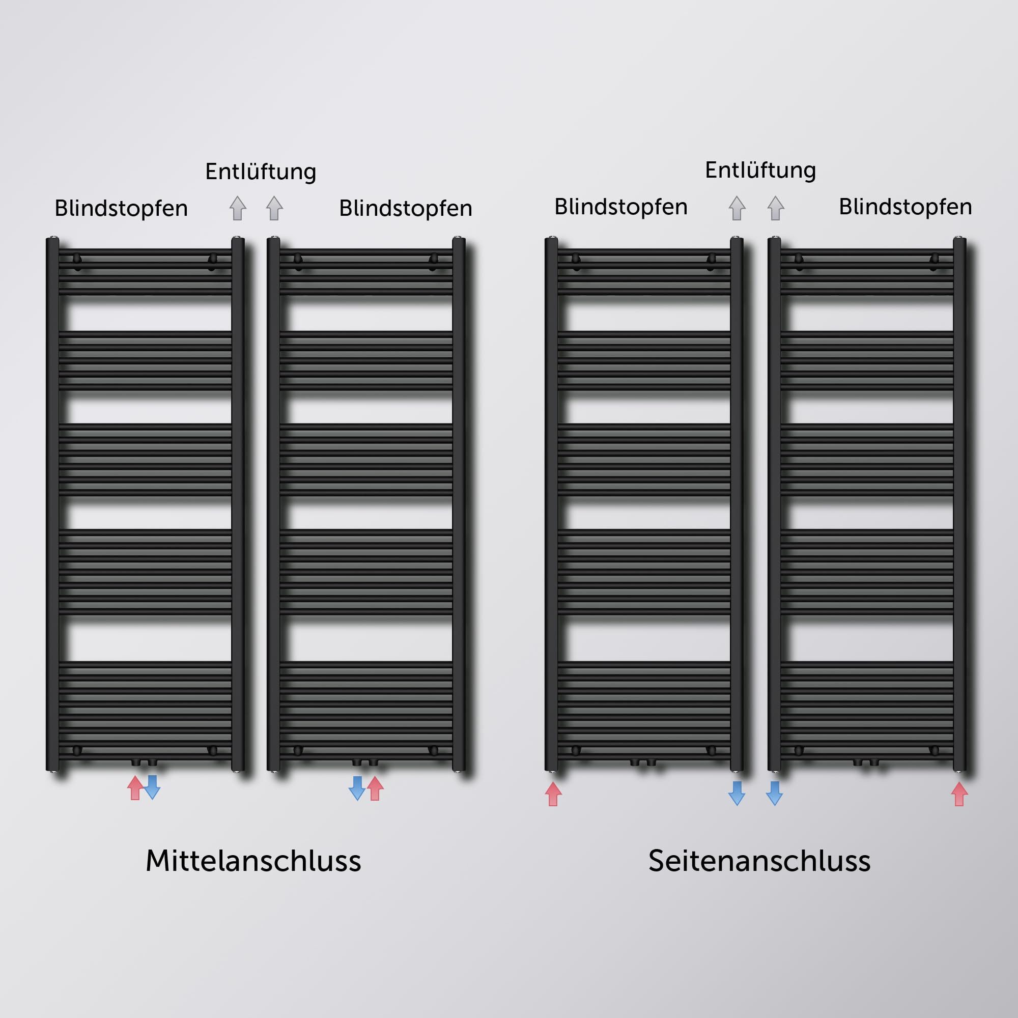 doporro Badheizkörper Badheizung Elektroheizung mit Heizstab Wandheizung RHE NEU