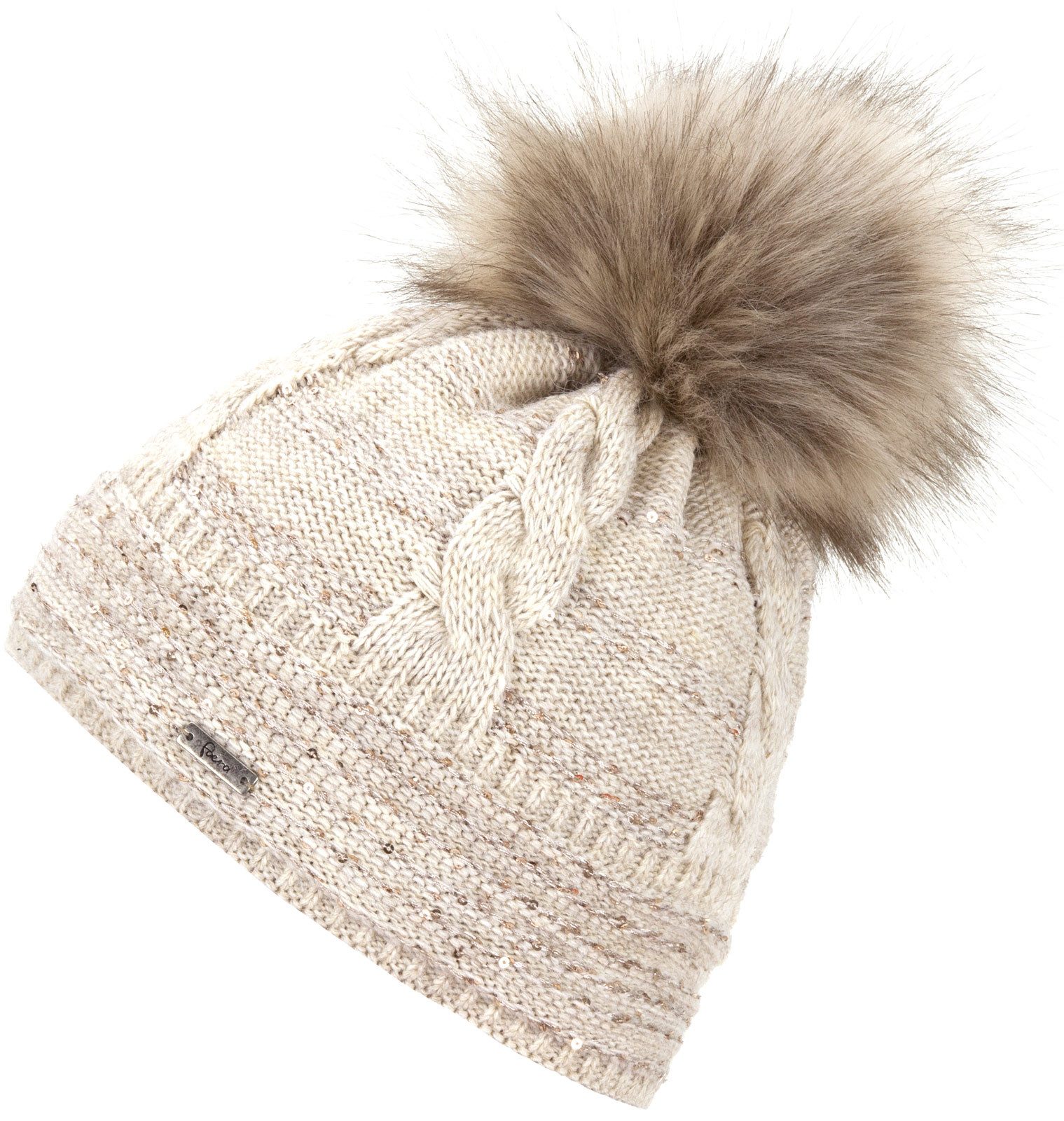 Faera Bommelmütze Wintermütze Damen Herren Mütze Beanie Haube gefüttert Bommelmütze