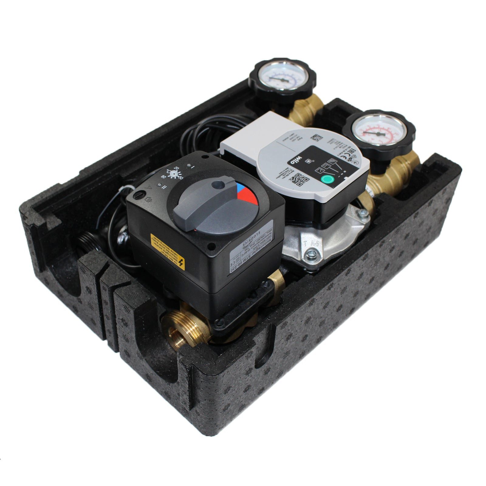 Environ Fußbodenheizung EcoMix Heizkreispumpengruppe mit Drei-Wege-Mischer, ELODRIVE elektr.