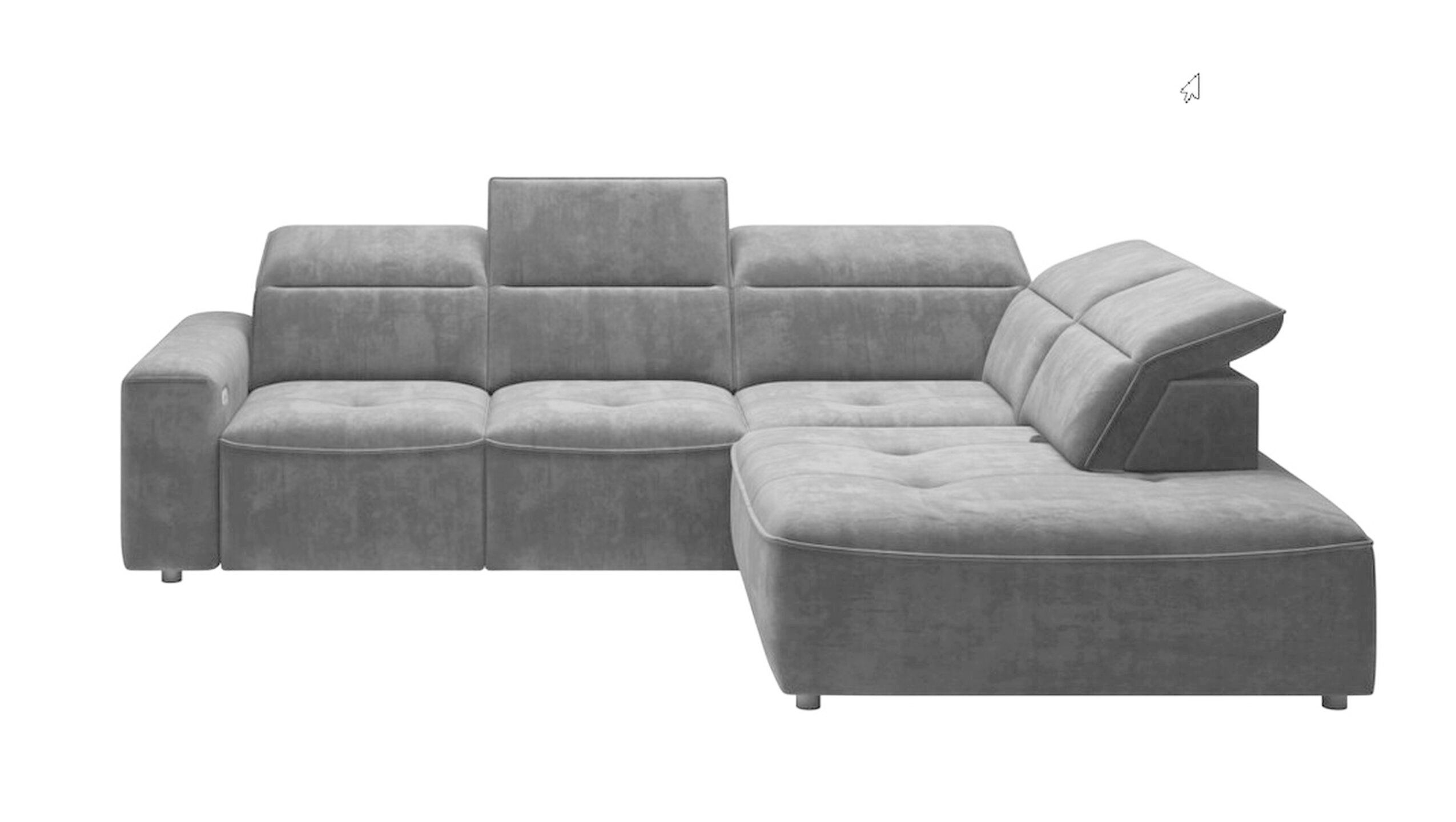 Stylefy Ecksofa Colton L, mit rechts elektrischer links Kopfteil-, oder mane Sitztiefenverstellung, L-Form, Bettkasten, Rückenteil- Modern inklusive Relaxfunktion, bestellbar, Design und Eckcouch