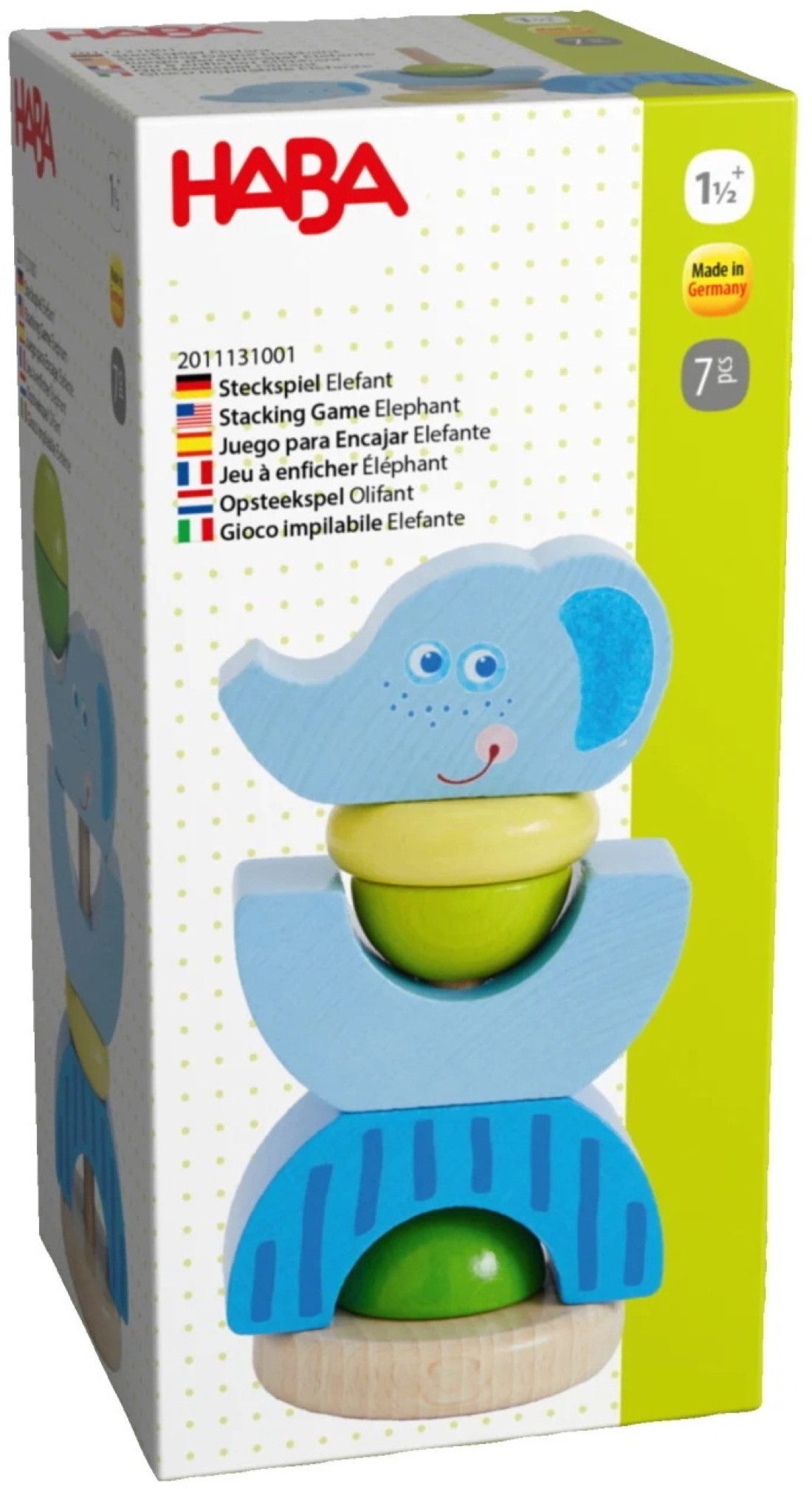 Haba Lernspielzeug Motorikspielzeug Steckspiel Elefant 2011131001
