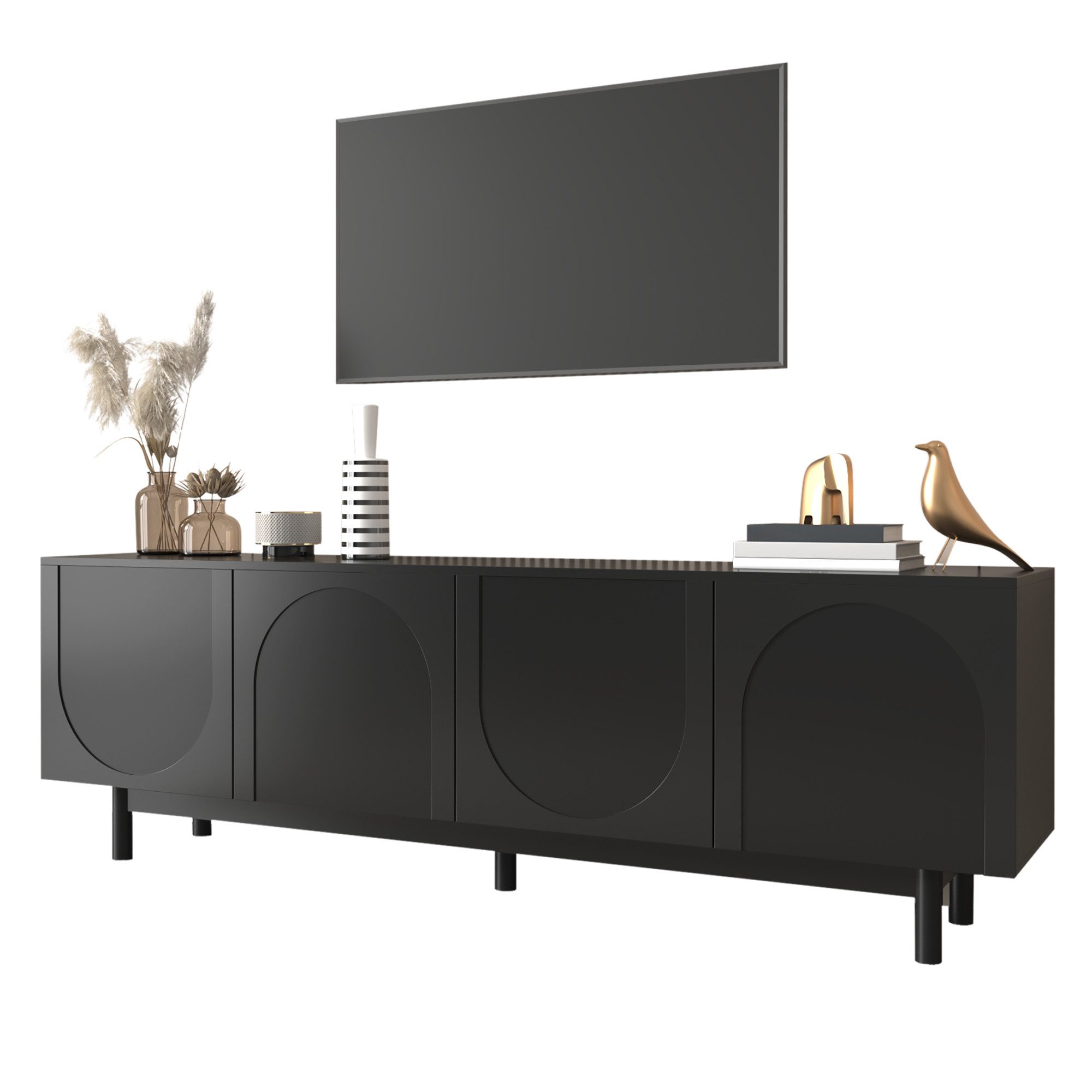 SOFTWEARY Lowboard Breite 175 cm, TV-Schrank, stehend, matt