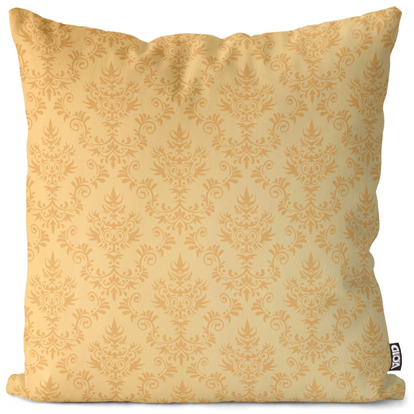 Kissenbezug, VOID (1 Stück), Sofa-Kissen Wandtapete Muster Gemustert golden Blumen geblümt Verzierung Ornamente Rokoko