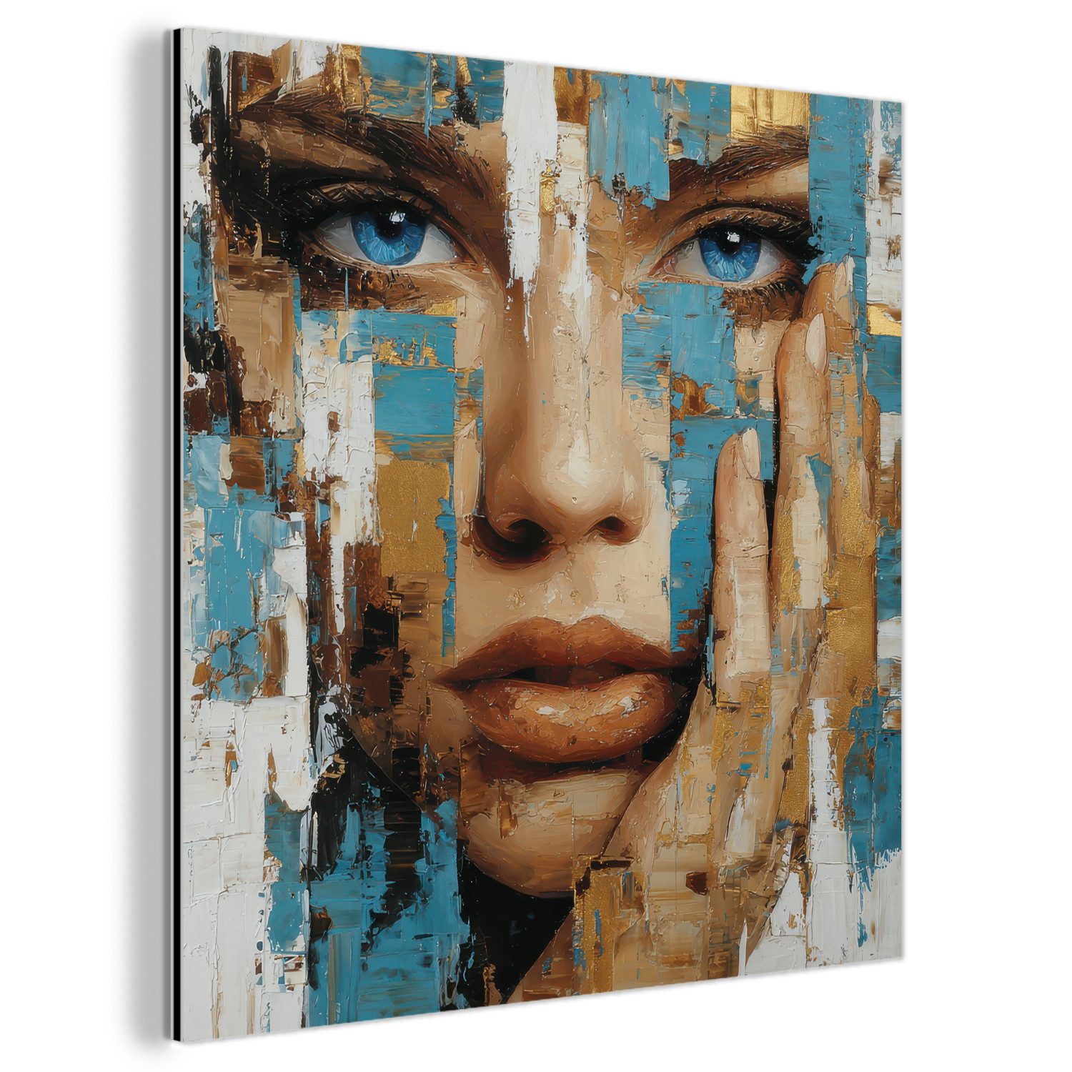 MuchoWow Metallbild Abstrakt - Pinselstriche - günstig online kaufen