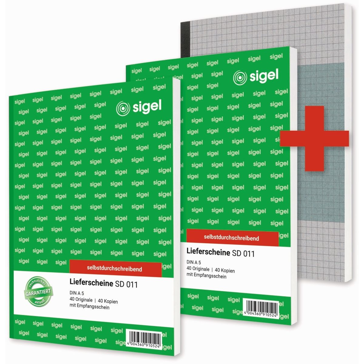 Formularblock 2 Lieferscheine SD011 + 1 Notizbuch SN200 gratis