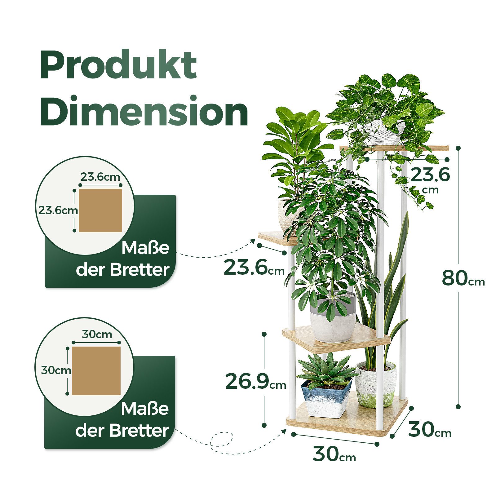 Bamworld Blumenständer Pflanzenständer, Pflanzenregal, Modernes Regal günstig online kaufen