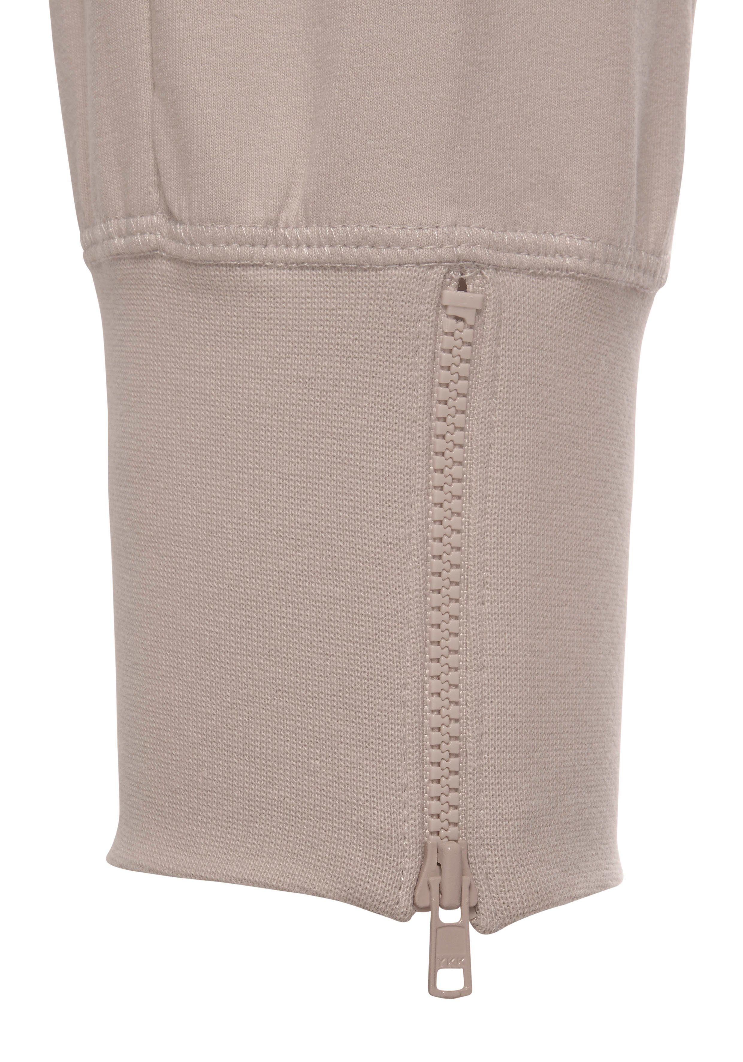 Venice Beach Jogginghose aus weichem Sweat mit seitlichen Taschen am Bein, Cargohose, Sweathose, Schlupfhose