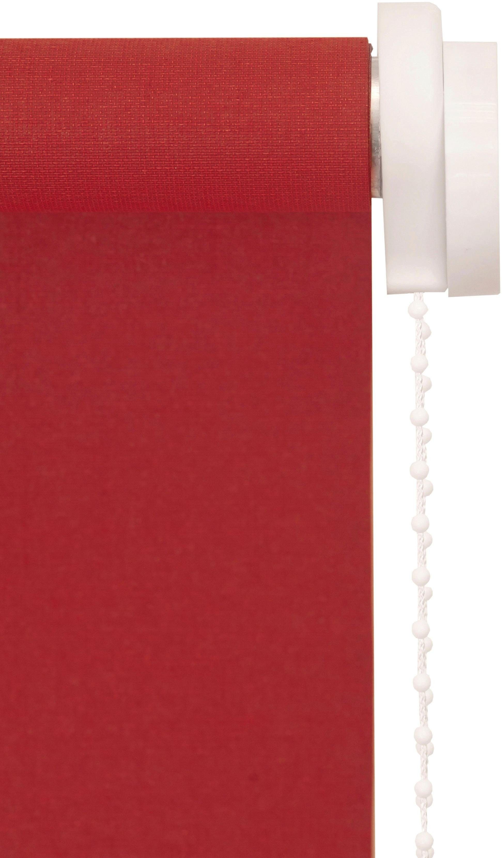 Seitenzugrollo Style Bohren, One uni, Made size Klemmfix, Germany freihängend, ohne rot in Lichtschutz, sunlines,
