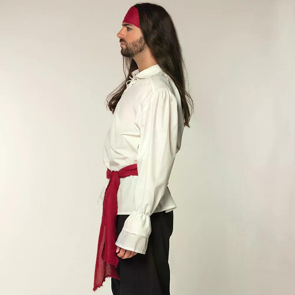Boland Piraten-Kostüm Pirat Set rot Stirnband und Schärpe für Piratenkostüm Kostümzubehör, Stirnband 110 cm, Schärpe 190 cm - tolle Ergänzung für Piraten-Kostüm