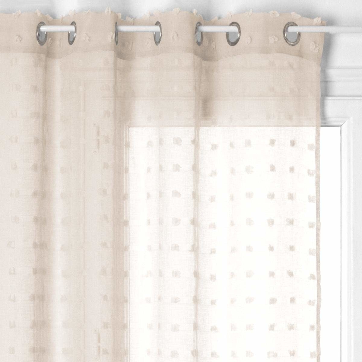 Atmosphera Créateur d'intérieur Gardine Voilage lin Lily 140X240 - Beige (1 günstig online kaufen