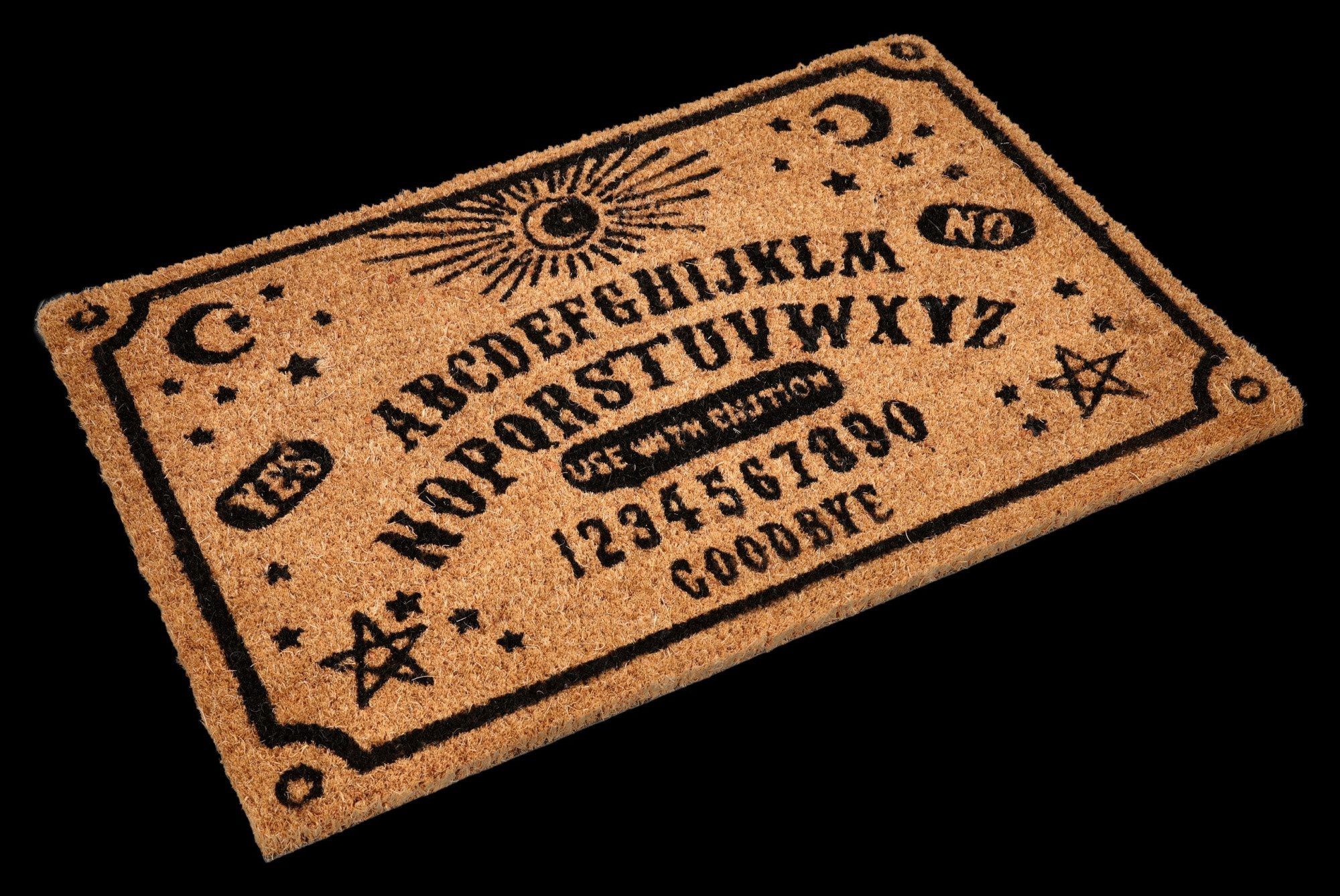 Figuren Shop GmbH Fußmatte Ouija Fußmatte – Hexenbrett Deko Witchboard PVC Rückseite 60x40, Hauseingang