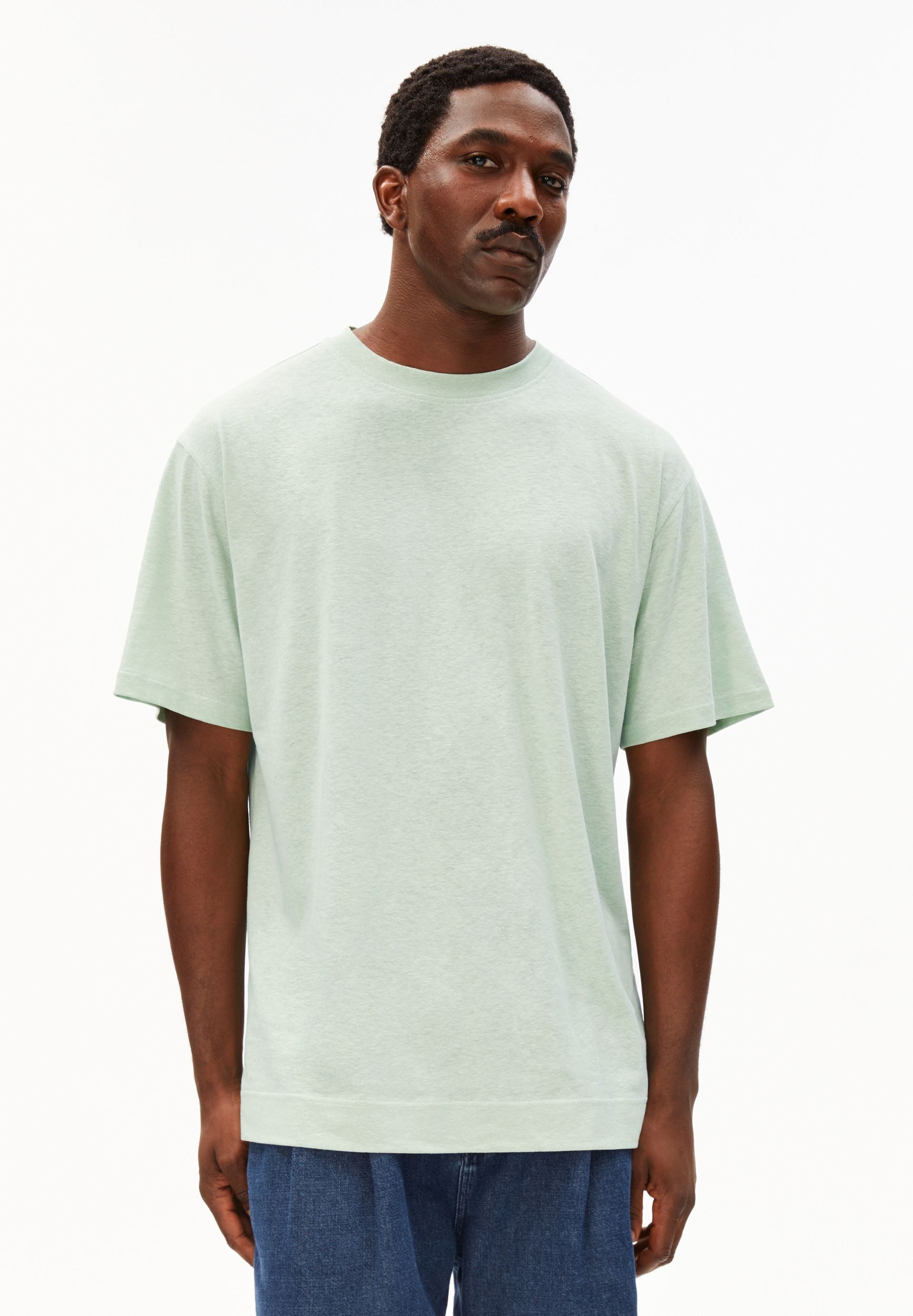 T-Shirt MAARKOS LINEN T-Shirt aus Baumwoll-Leinen-Mix