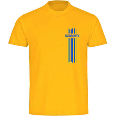 multifanshop T-Shirt Herren Braunschweig - Streifen - Männer