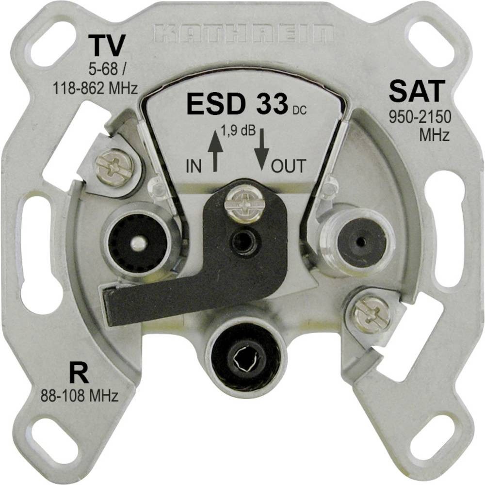 Antennensteckdose ESD 33 Antennendose BK, SAT, TV, UKW Unterputz Durchschleifdose