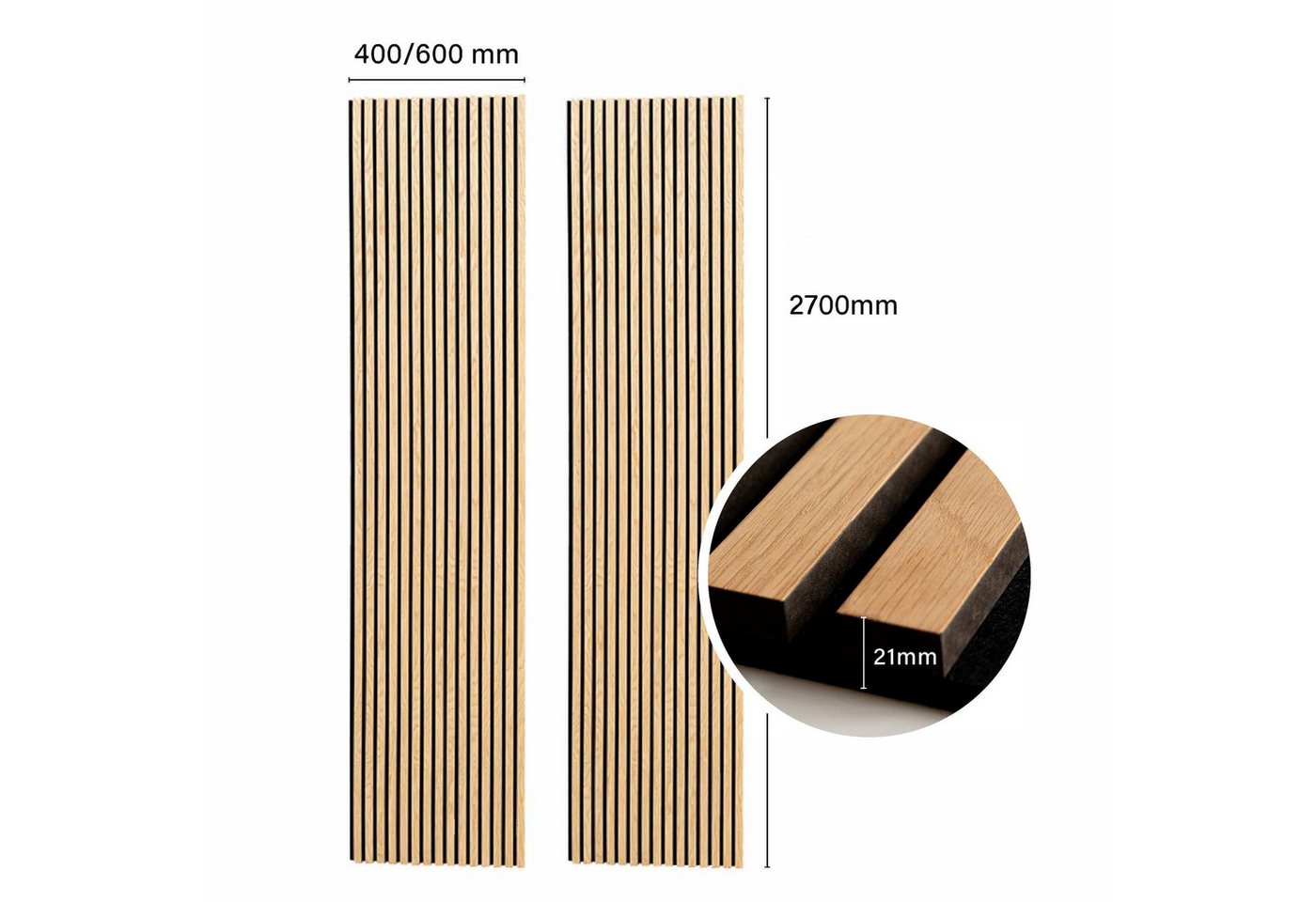 Thumbnail - Kaiser plastic Wandpaneel Holz Akustikpaneele - Wandverkleidung, Lamellenwand, (1-tlg) in verschiedenen Größen, 3D Wandv...