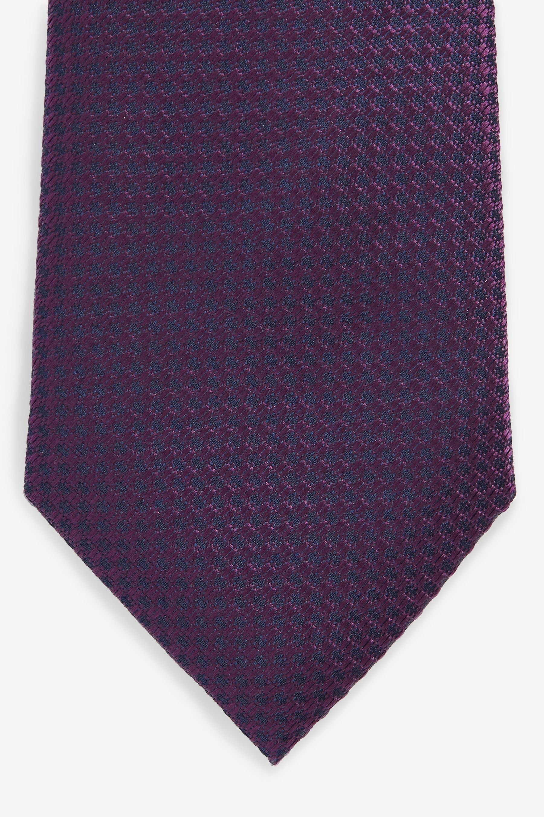 Krawatte Strukturierte Signature Seidenkrawatte Next (1-St) Purple