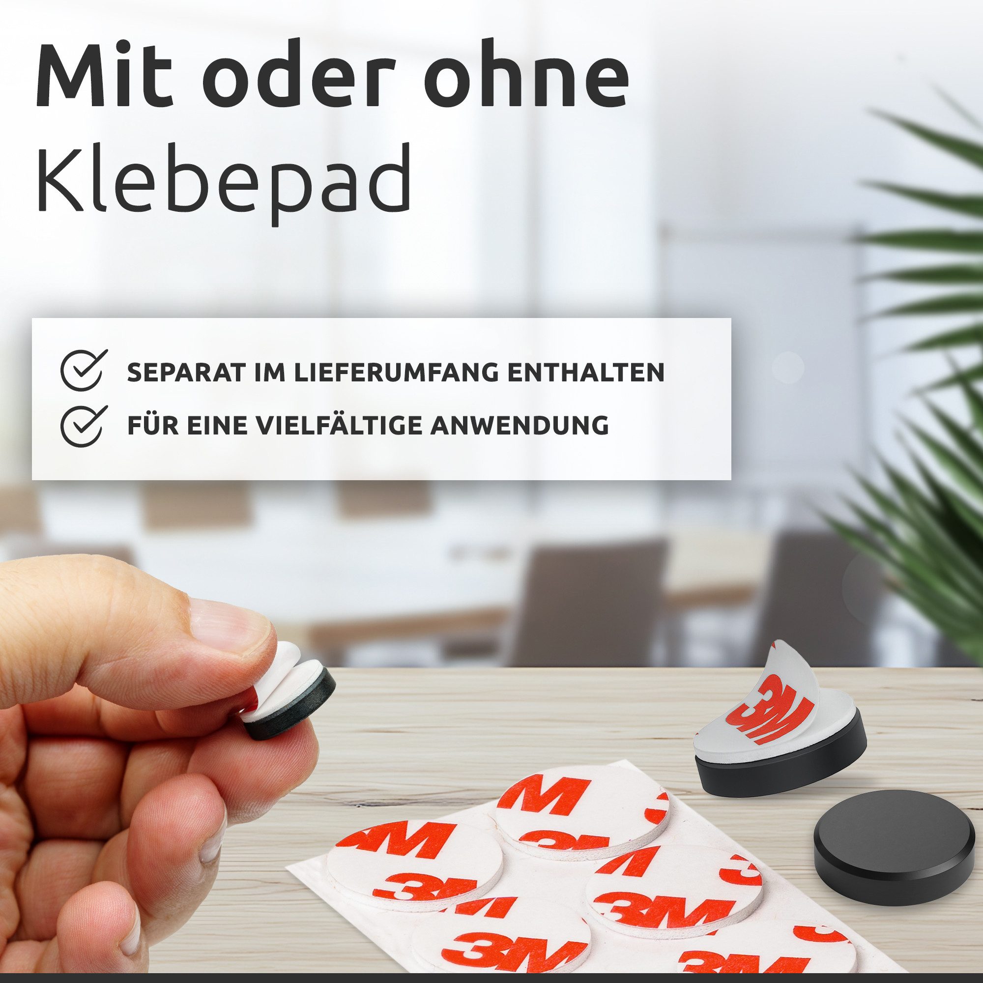 ECENCE Magnet Magnet für Magnettafel 60x Ferrit Magnet (60-St)