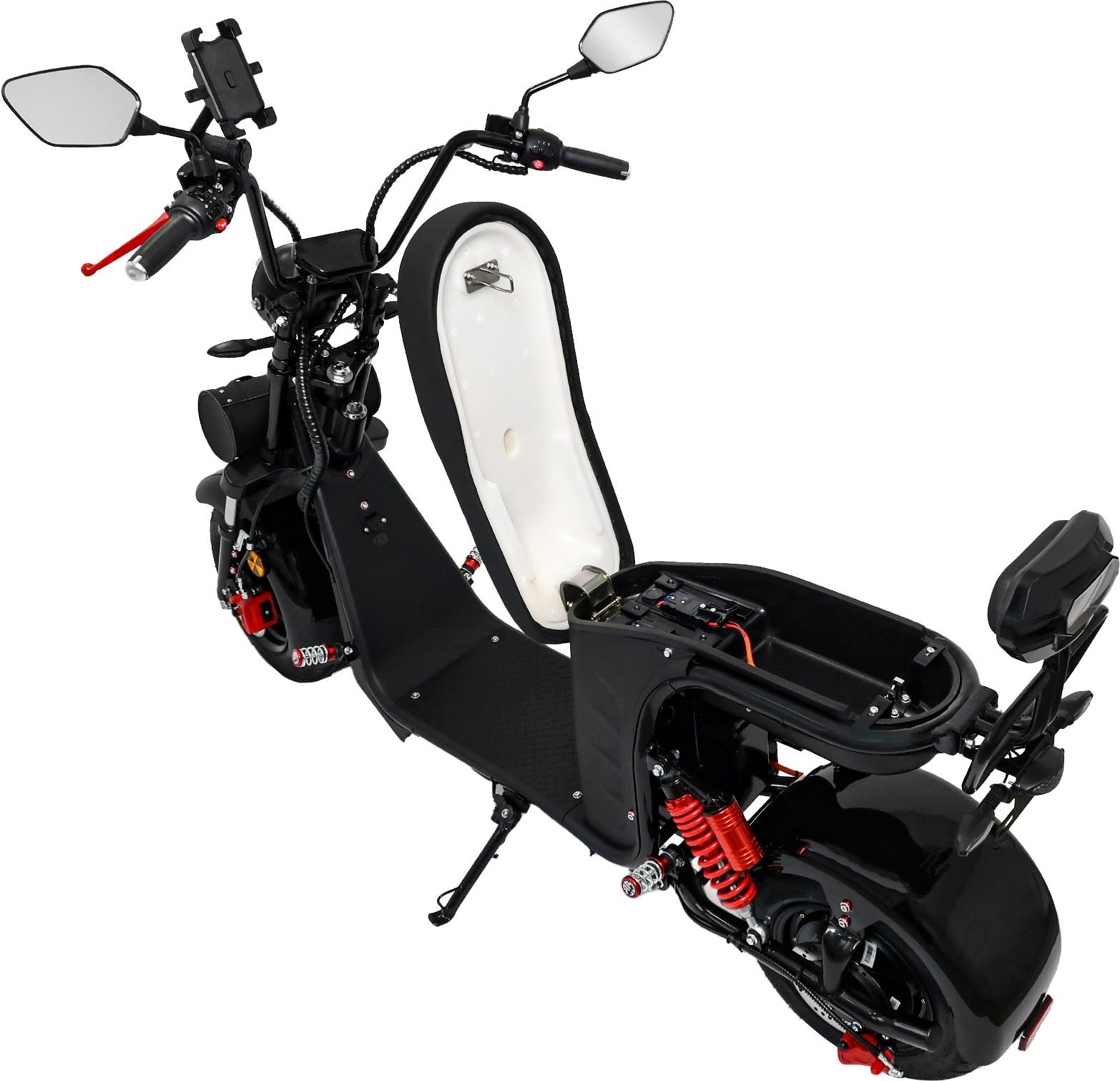 Rolektro E-Motorroller E-Chopper 45, 2 x 60V-25,6Ah Lithium-Akku, 3000 Watt, 3500 W, 45 km/h, bis zu 108 km Reichweite, mit USB-Anschluss und integr. Alarmanlage