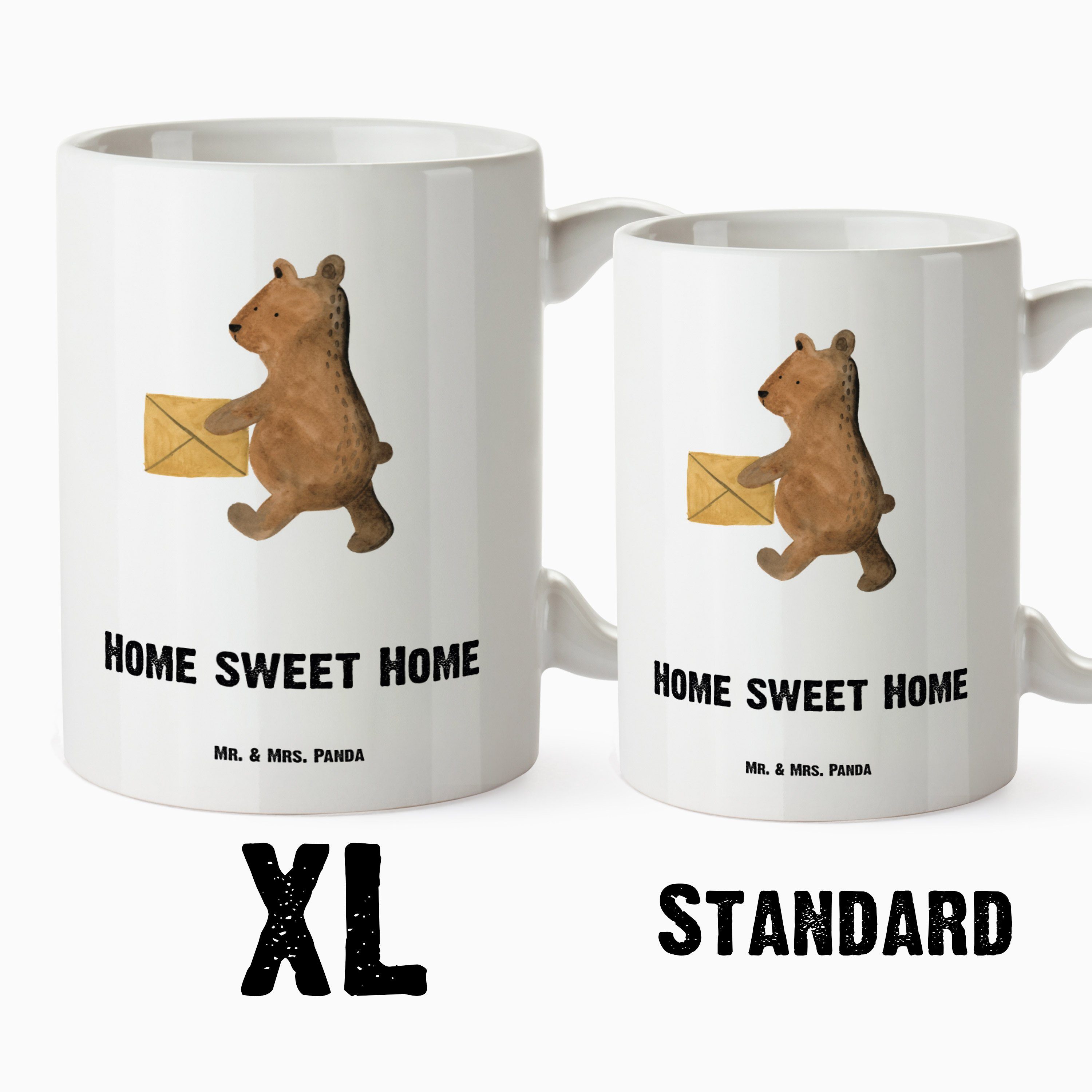 Tasse XL, - Panda Teddy, Mr. XL Mrs. - Teddybär, spülmaschinenfest, Weiß & Zuhause Bär Geschenk, Tasse Keramik