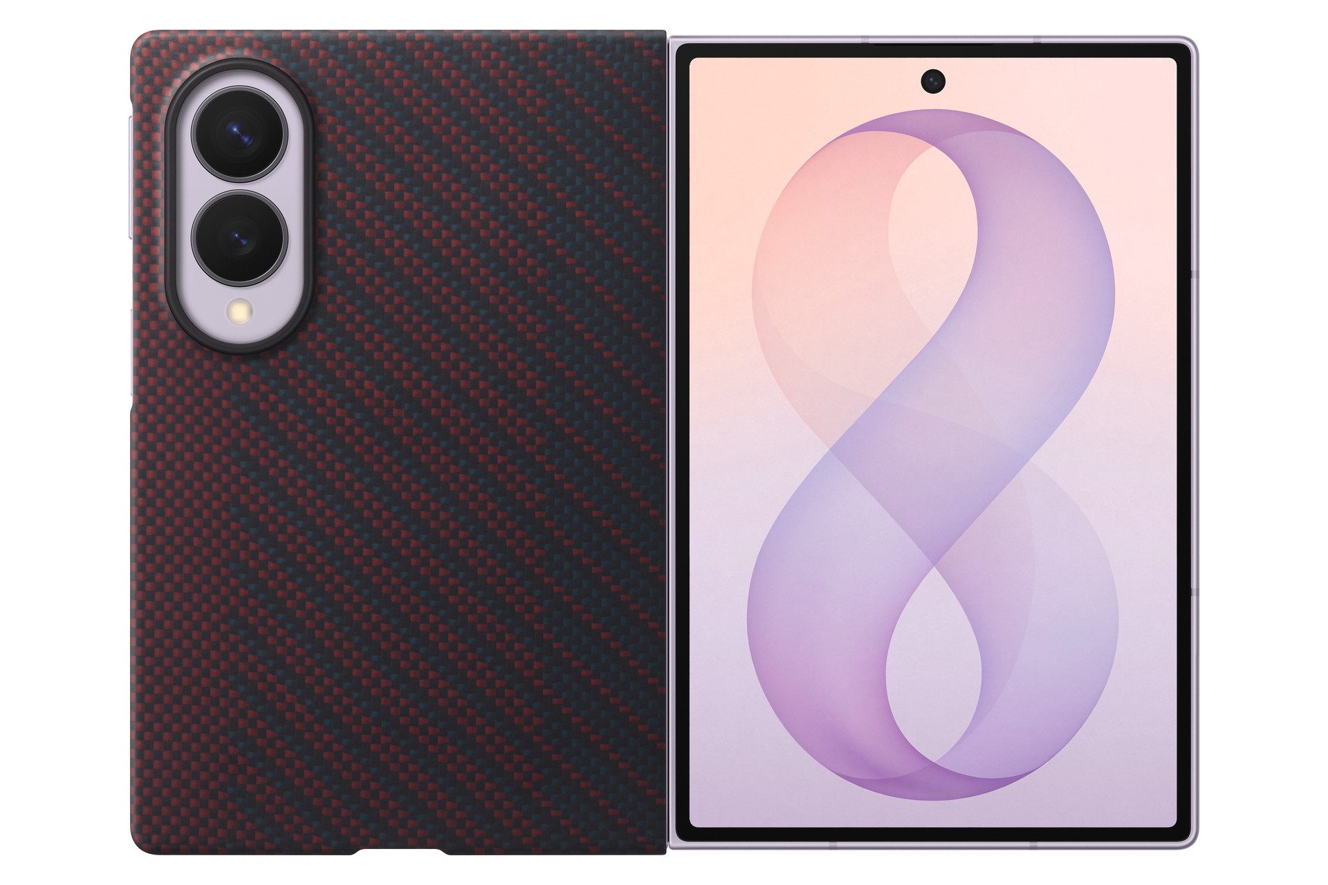 Samsung Smartphone-Hülle Carbon Magnet Case für Galaxy Fold8, Backcover, Schutzhülle, Handyschutzhülle, Case, Schutzcase, stoßfest