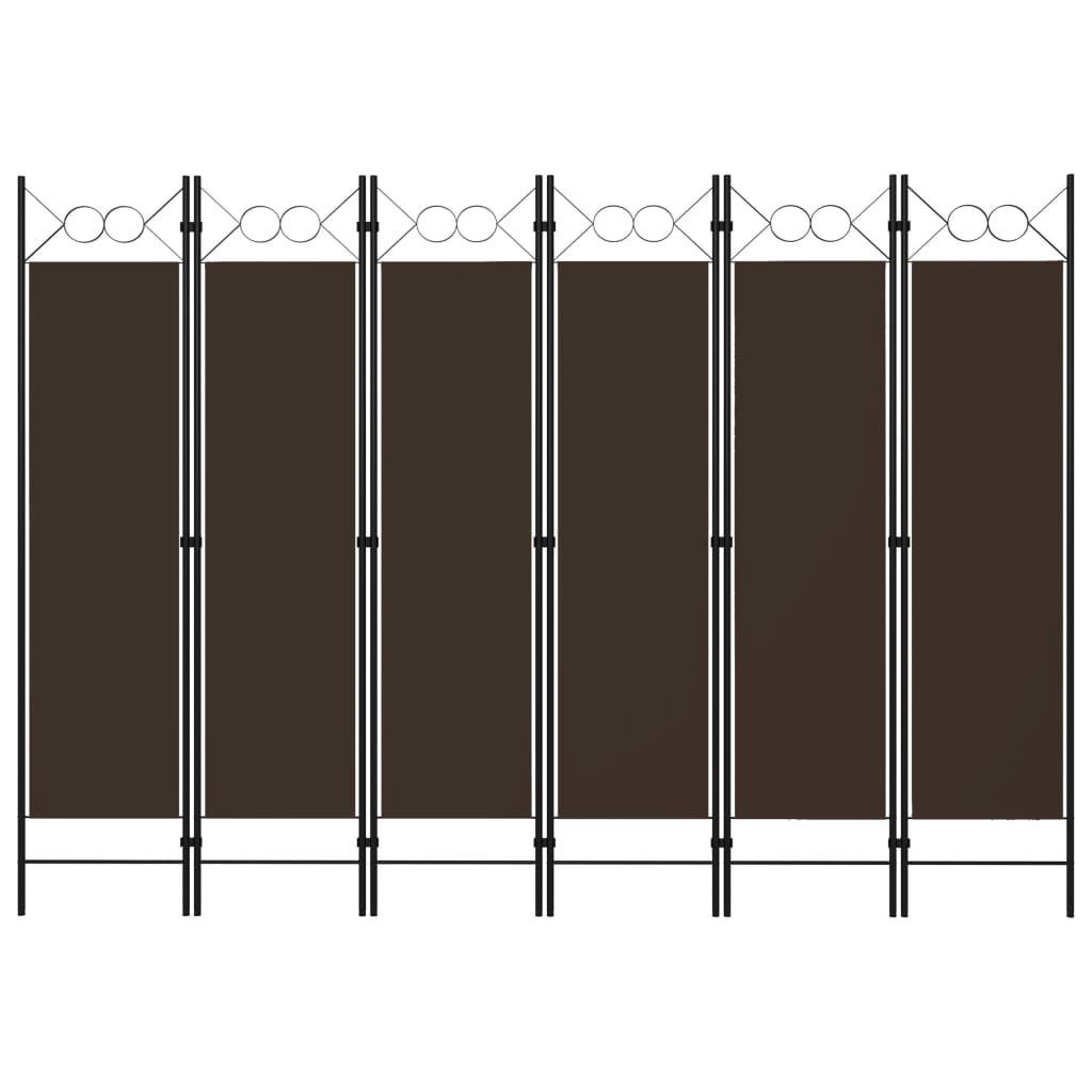 furnicato Raumteiler 6-tlg. Braun 240 cm 180 x