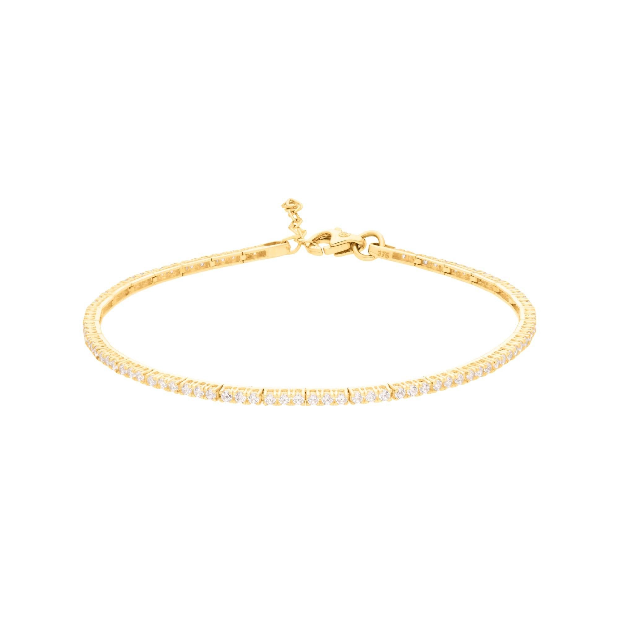 Suzan Gold Tennisarmband 375er Gold Tennisarmband – Zirkonia, filigraner Sc günstig online kaufen