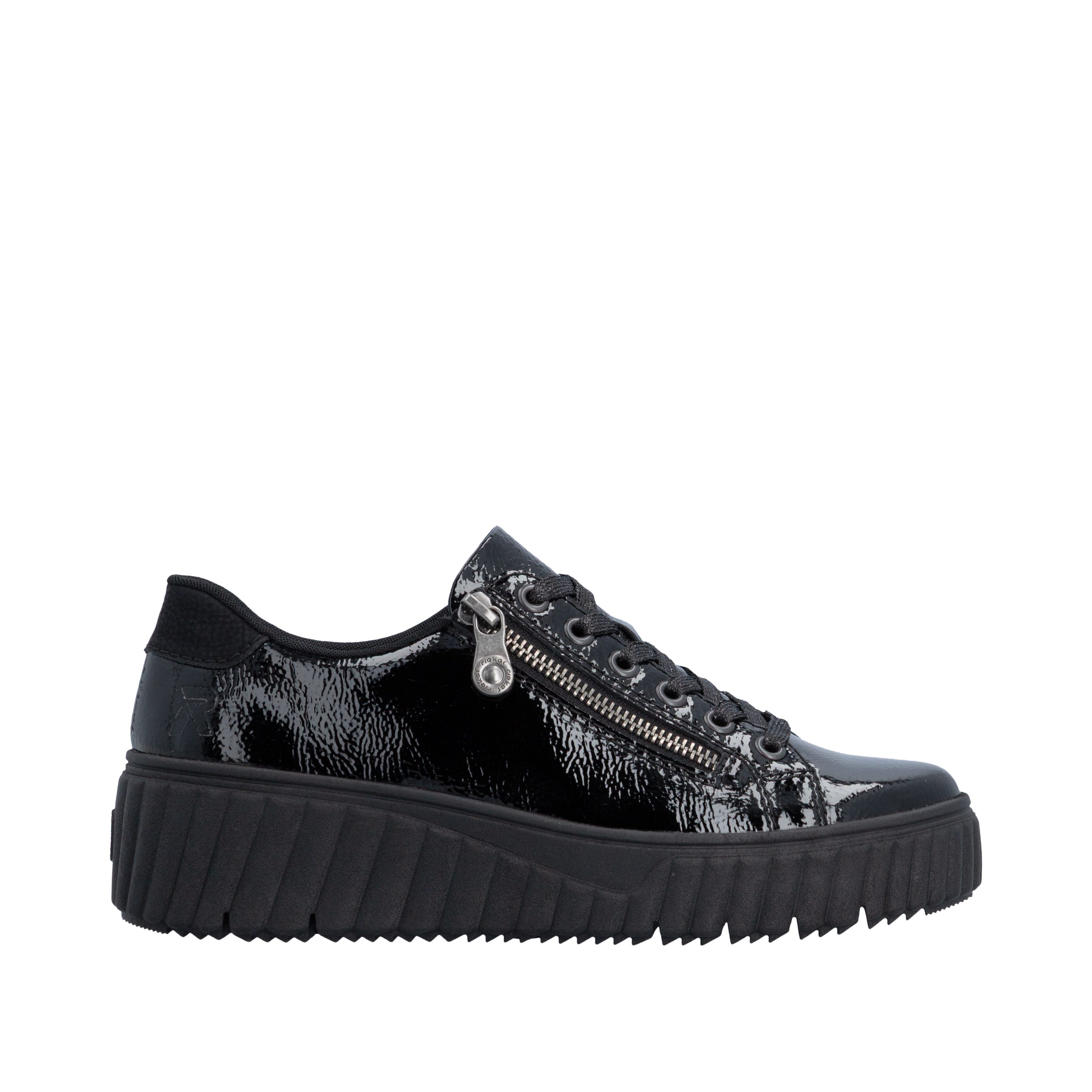 Rieker Plateausneaker Freizeitschuh, Halbschuh, Schnürschuh mit Plateausohle