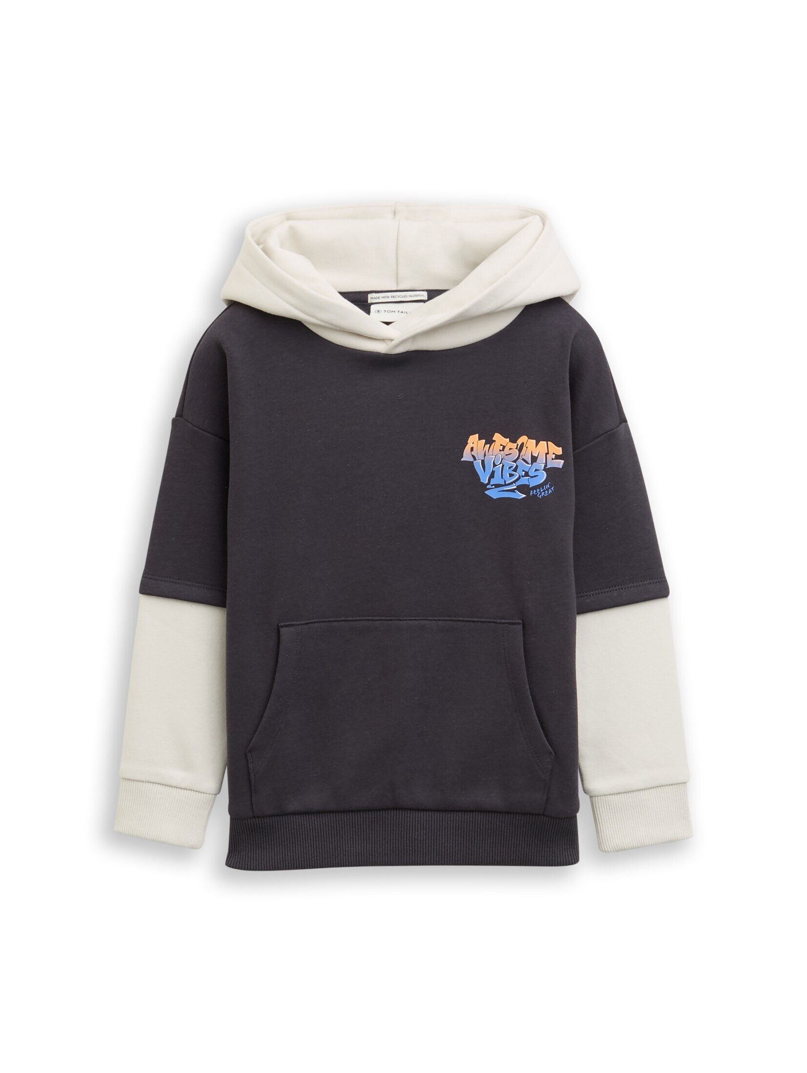 TOM TAILOR Sweatshirt Strick & Sweatshirts Hoodie Sweatshirt im 2-in-1-Look
