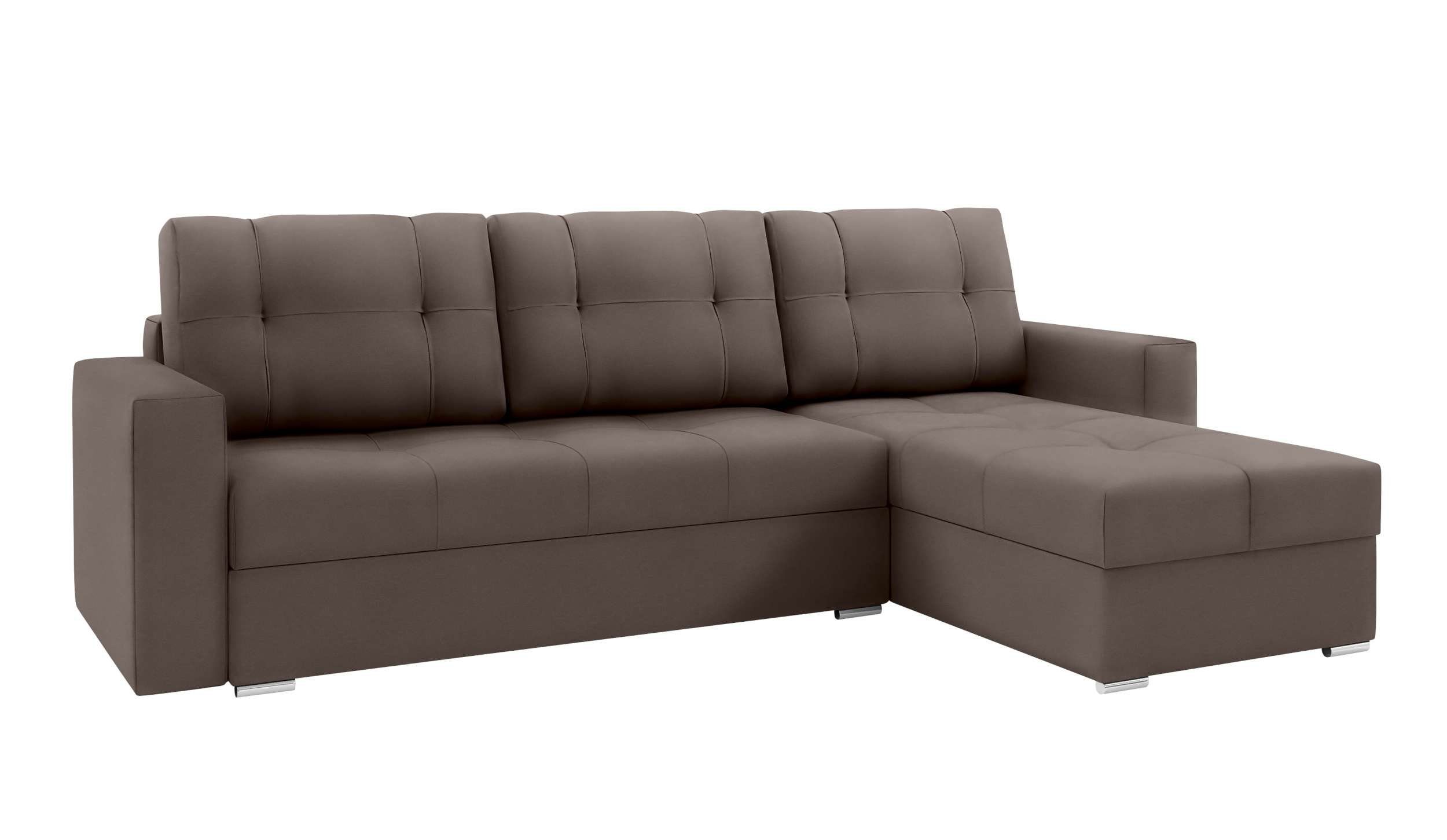 Bettkasten, Sofa, Stylefy Sitzkomfort, Adelina, Ecksofa L-Form, Eckcouch, Bettfunktion, mit Modern Design mit