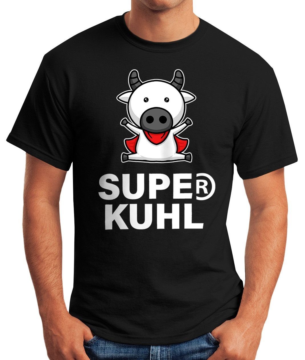 MoonWorks Print-Shirt Lustiges Herren T-Shirt Tier-Motiv günstig online kaufen