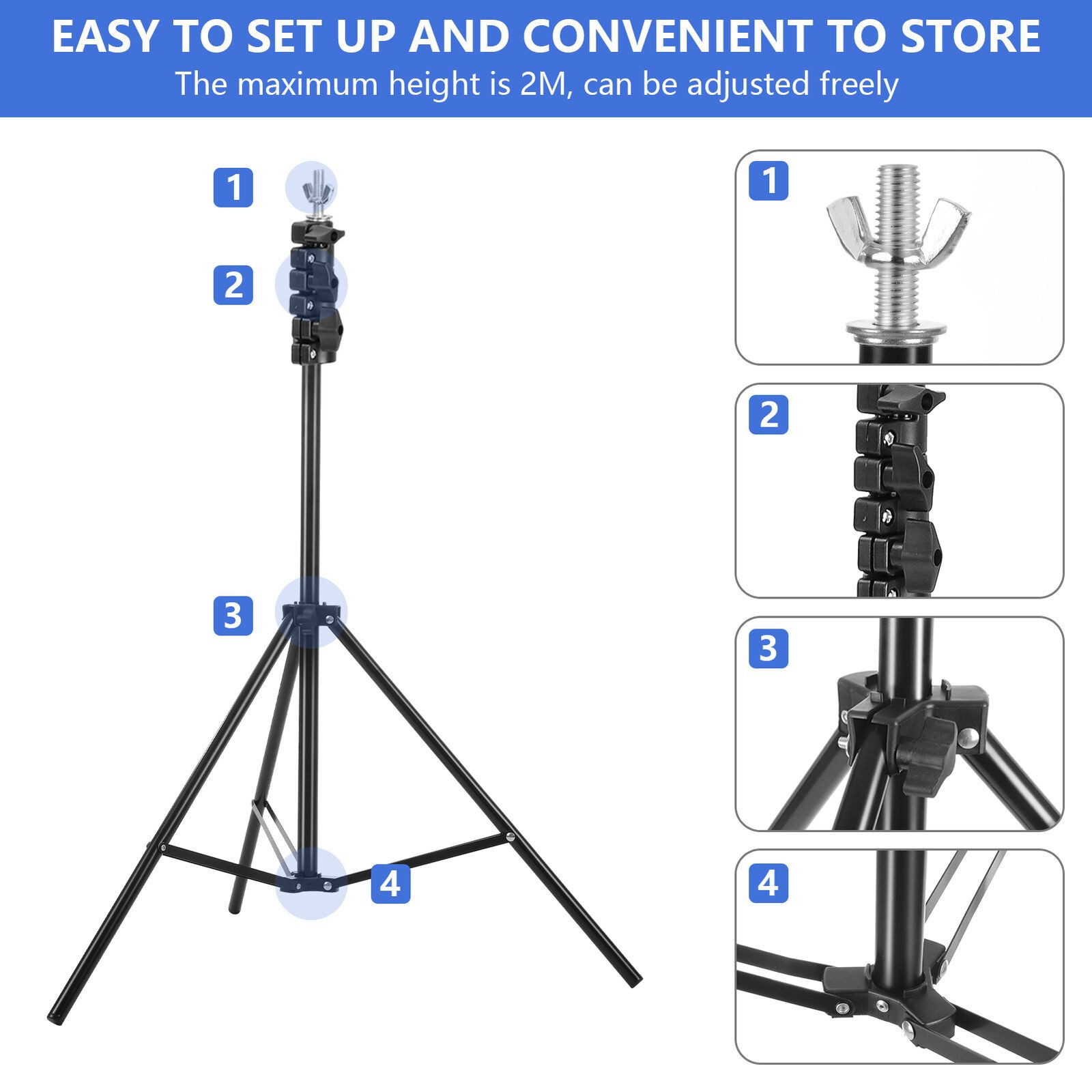 Youyijia Studiozubehör-Wandhalterung 2.6 x 3 m Photo Background Stand Set