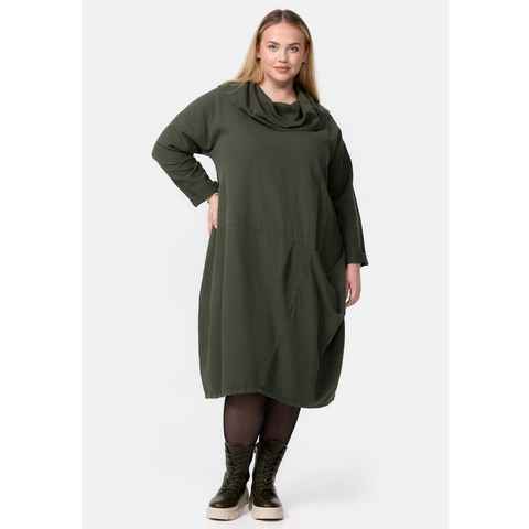 Kekoo A-Linien-Kleid Cord-Kleid in A-Linie aus 100% Baumwolle 'Sienna'