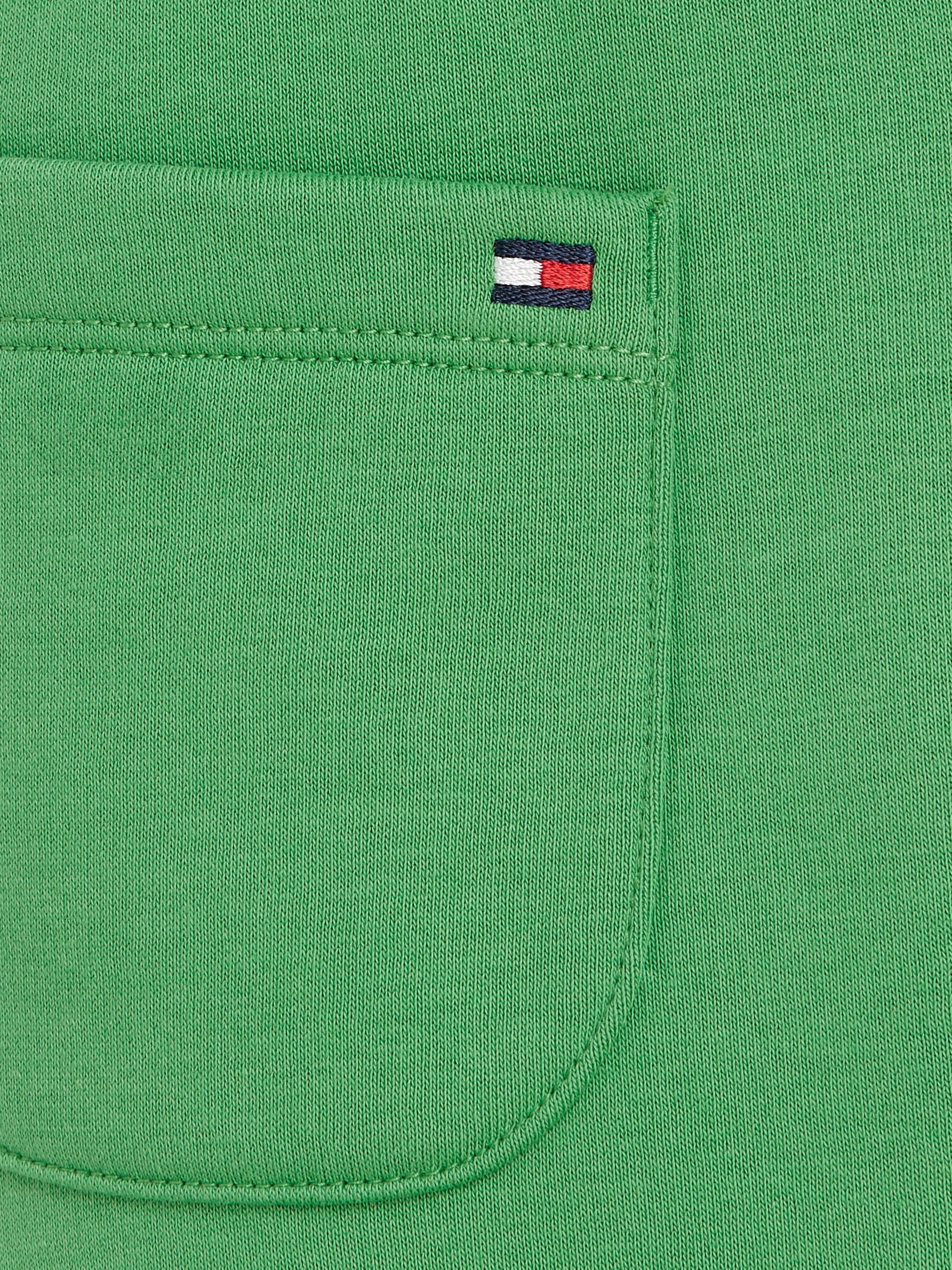 Tommy Hilfiger Sweatshorts Logoschriftzug SWEATSHORTS Green Coastal modischem mit MONOTYPE