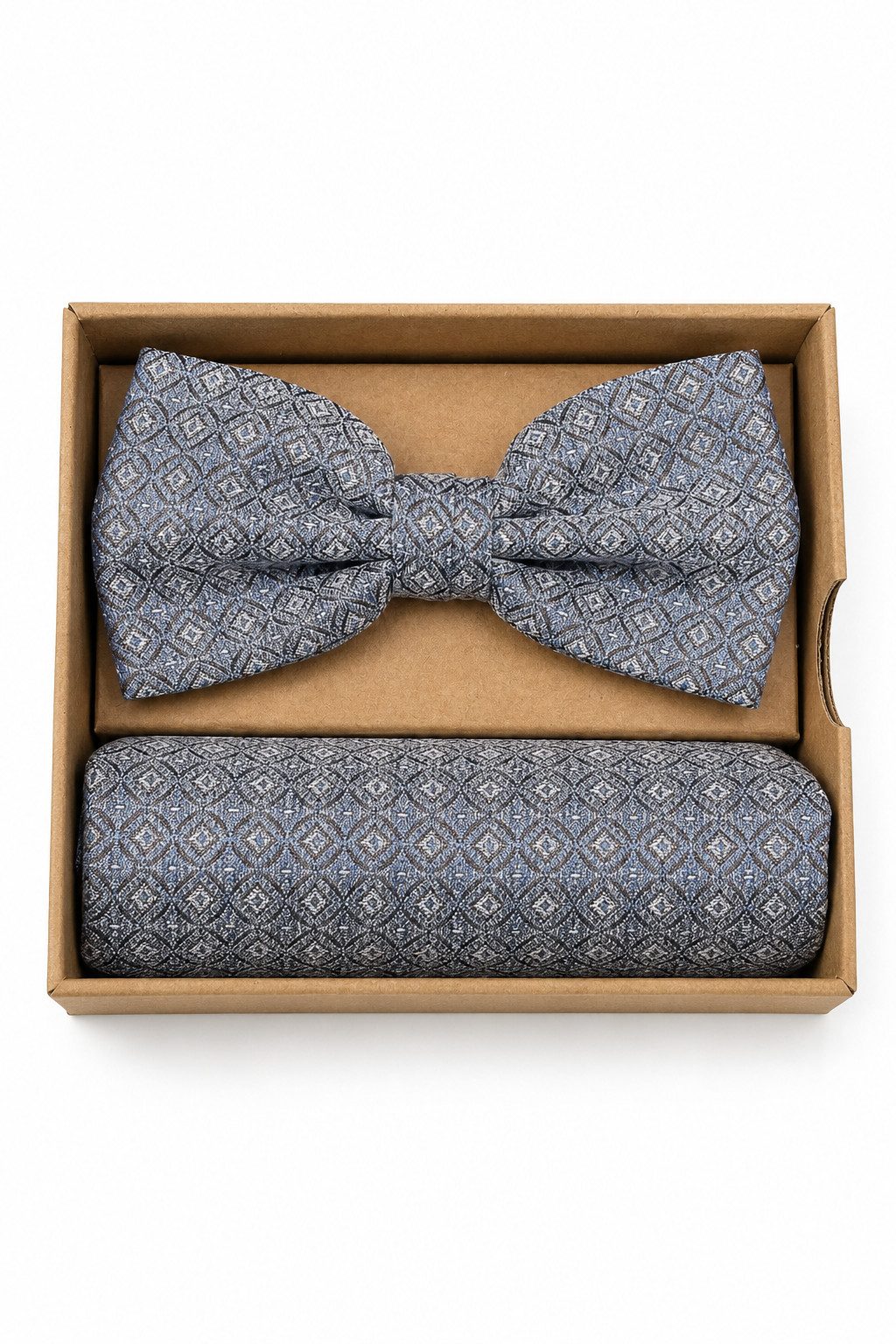 Prince Bowtie Fliege - Set Fliege Einstecktuch - Seidenfliege Paisley