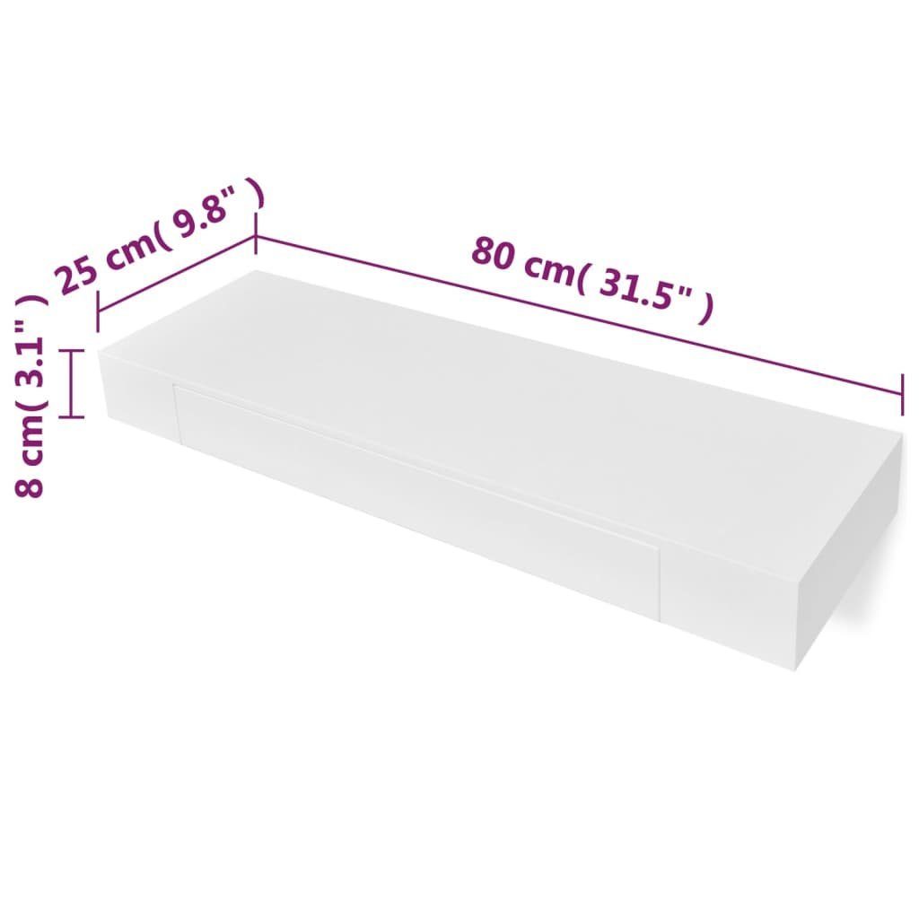 Weiß MDF mit furnicato Schublade Wandregal