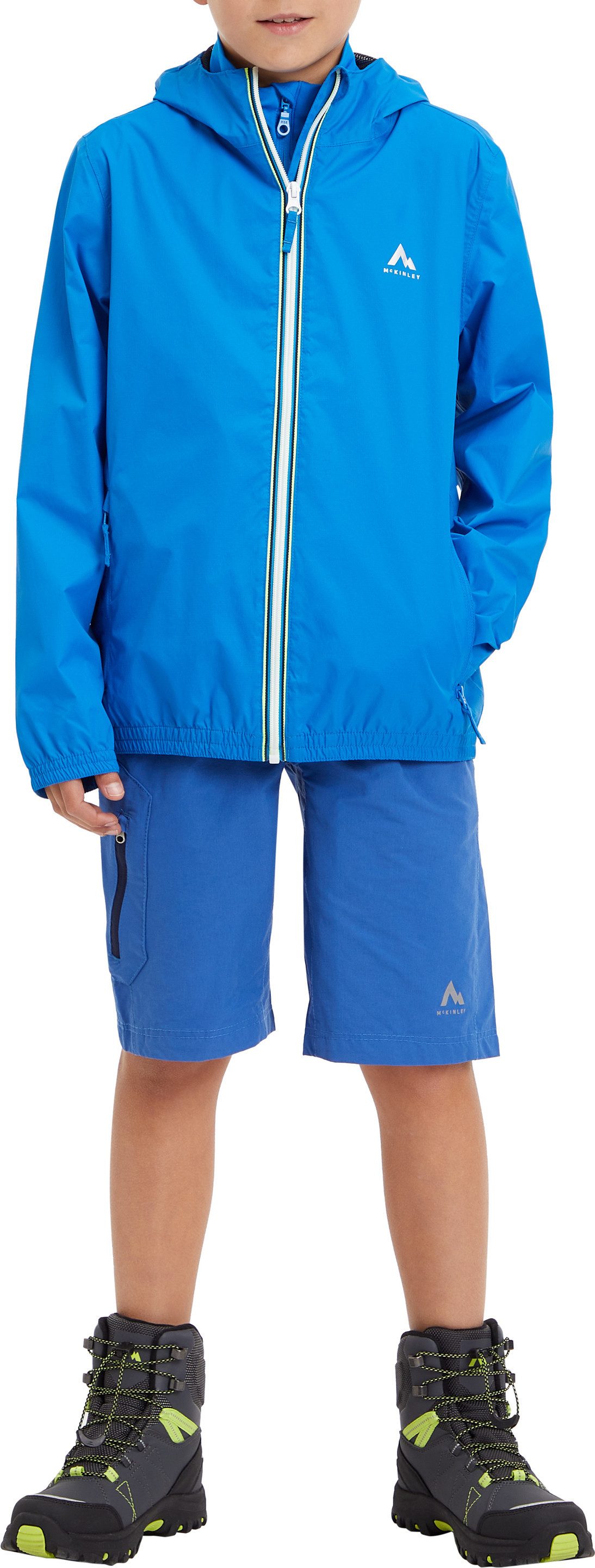 McKINLEY Regenjacke Regenjacke Kereol II jrs für Kinder und Jugendliche, wasserdicht, winddicht, atmungsaktiv
