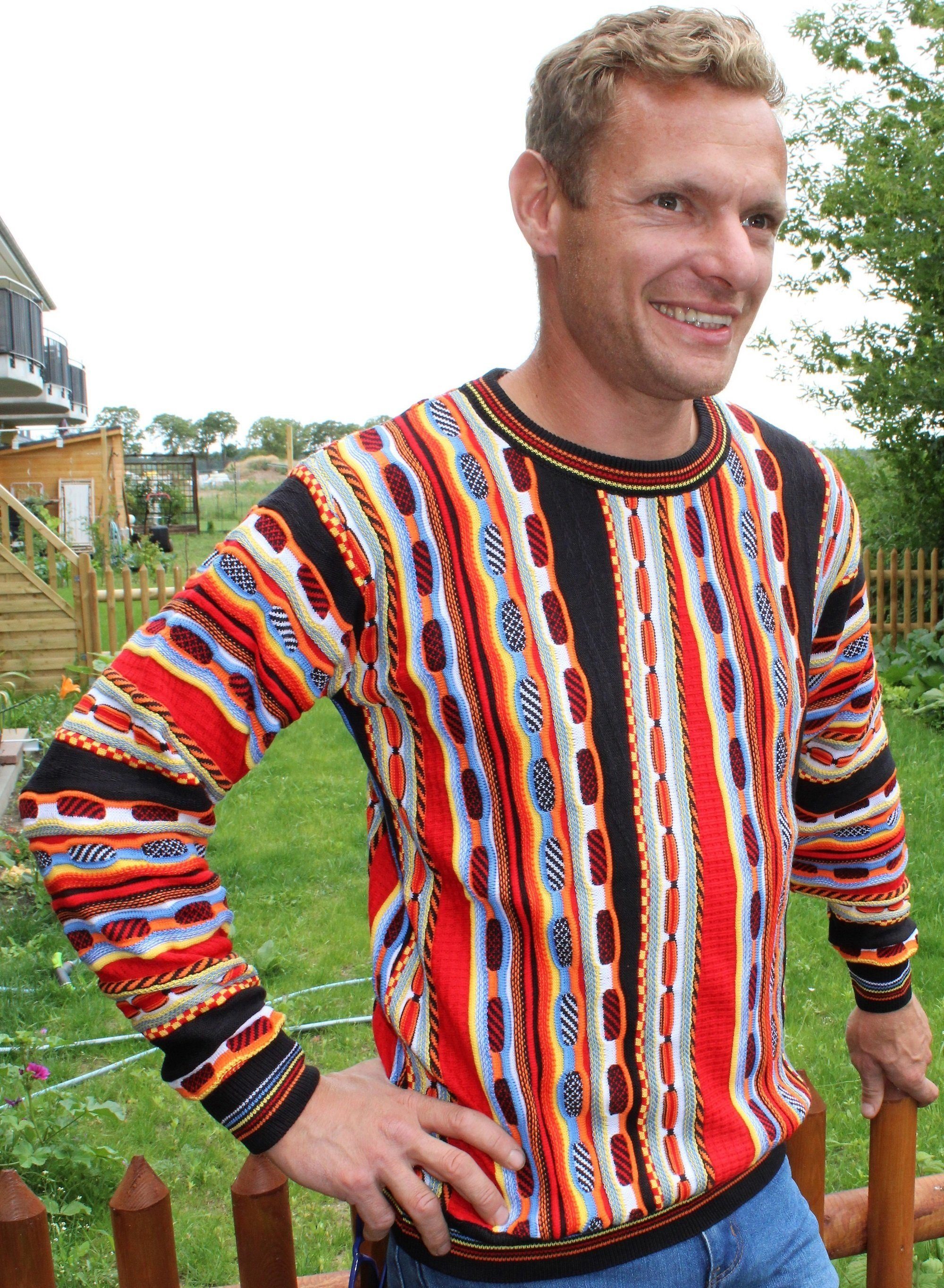 Cascallo Strickpullover Marco - Gestrickter Luxus Designer Rundhals-Pullover Regular Fit (1-tlg) 3d Optik