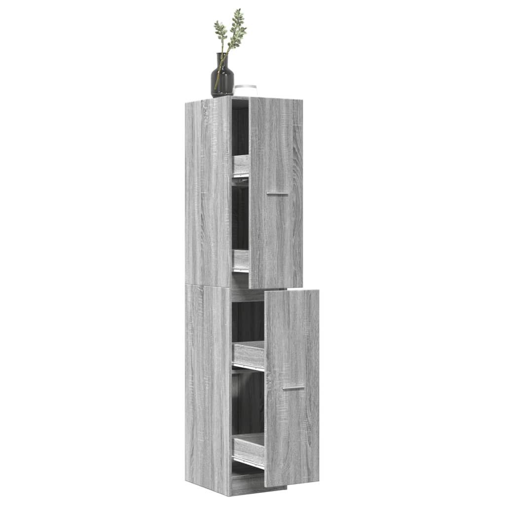 vidaXL Apothekerschrank 30 x 41 x 1745 cm Apothekerschrank Grau Sonoma 30x41x174,5 cm Spanplat