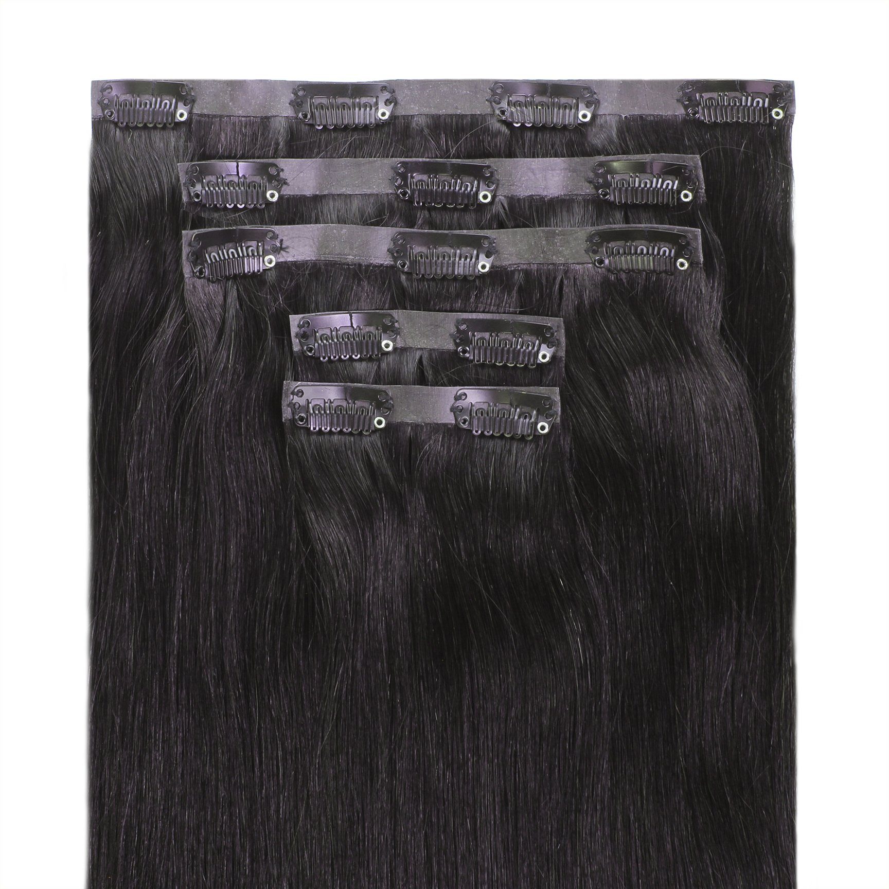 hair2heart Echthaar-Extension Seamless Clip Extensions #4/0 Mittelbraun 30cm