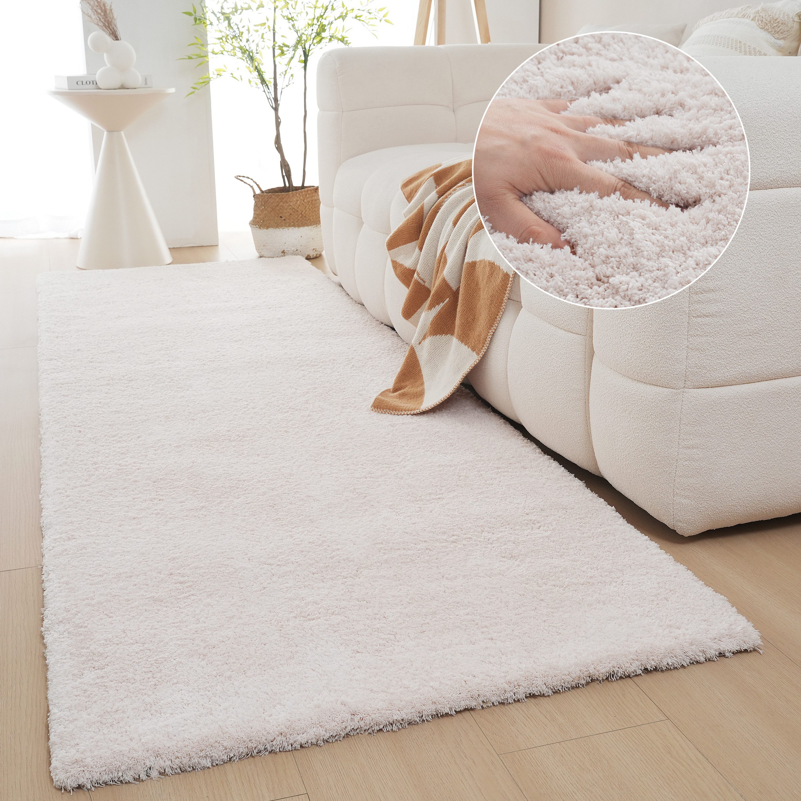 Hochflor-Läufer Microfaser Teppich Magong, besonders weich, sehr feiner Flor