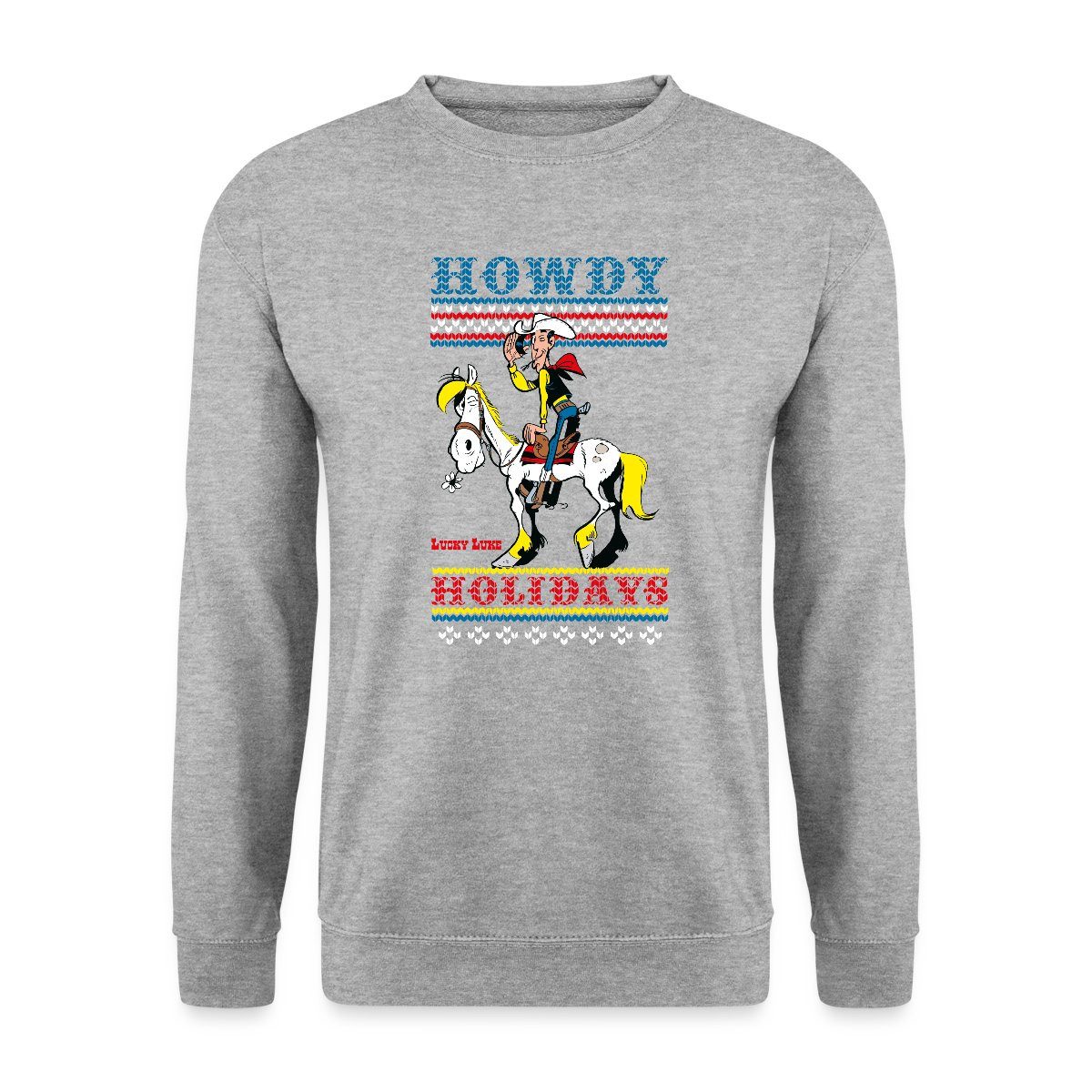 Sweatshirt Lucky Luke Howdy Holidays Ugly Christmas Unisex Pullover
