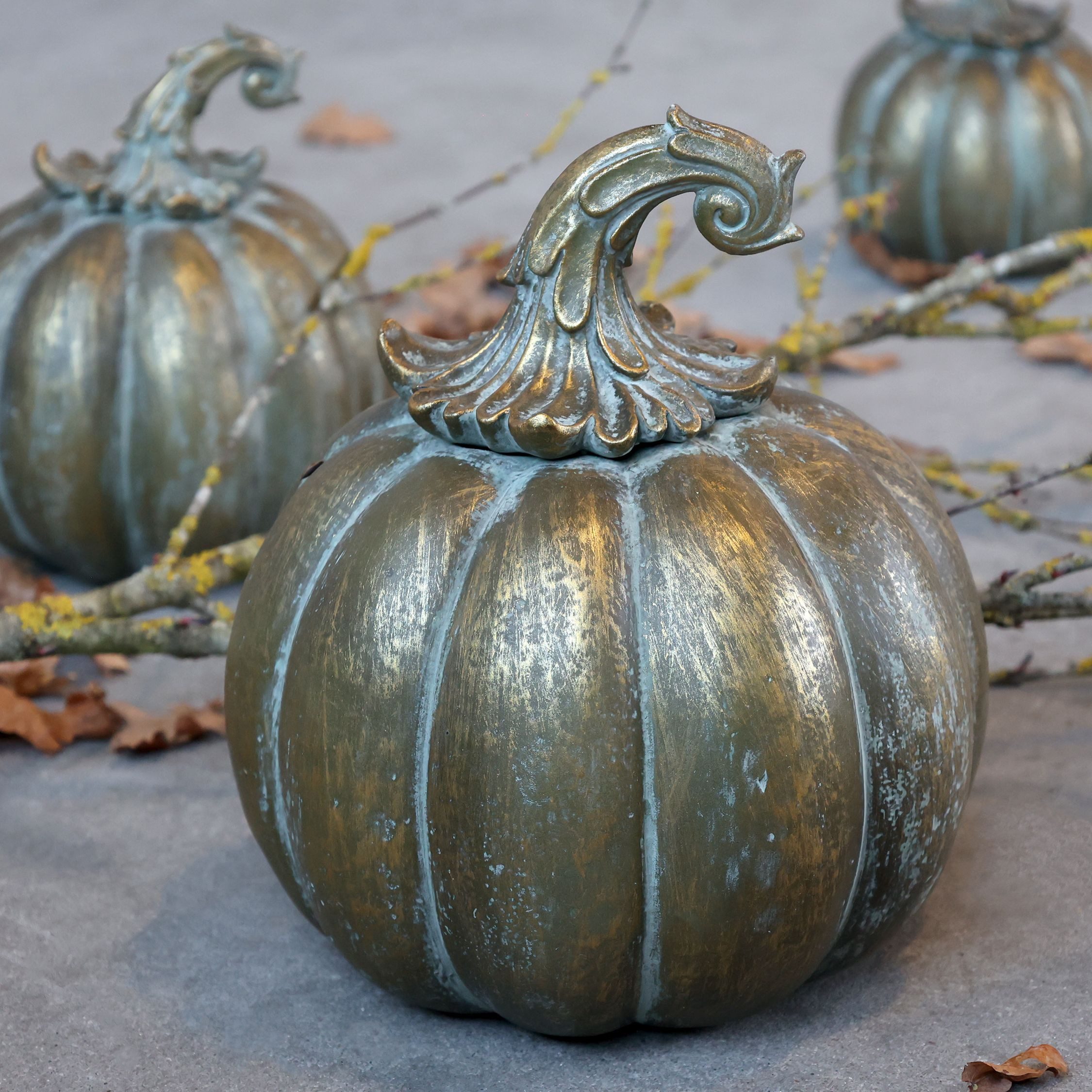 Chic Antique Dekofigur Wunderschöner Vintage Kürbis H25/D21,5 cm antique me günstig online kaufen